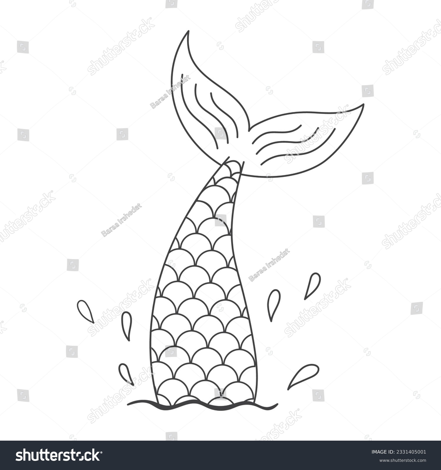 Mermaid Tail Template Over 3 694 Royalty Free Licensable Stock Illustrations U0026 Drawings Shutterstock