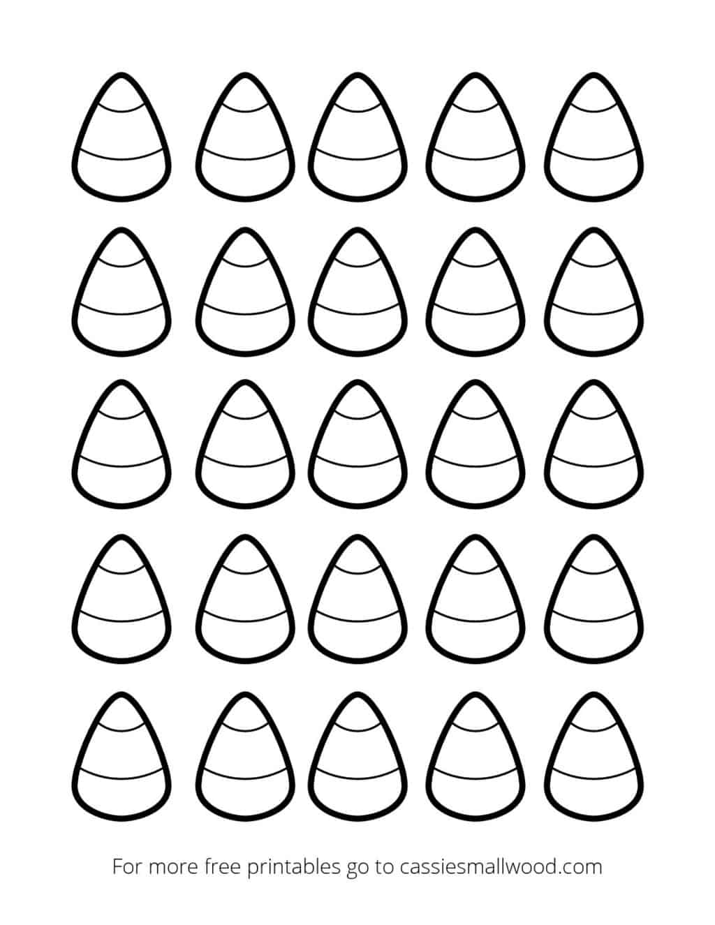 Mini Candy Corn Template Black And White Cassie Smallwood