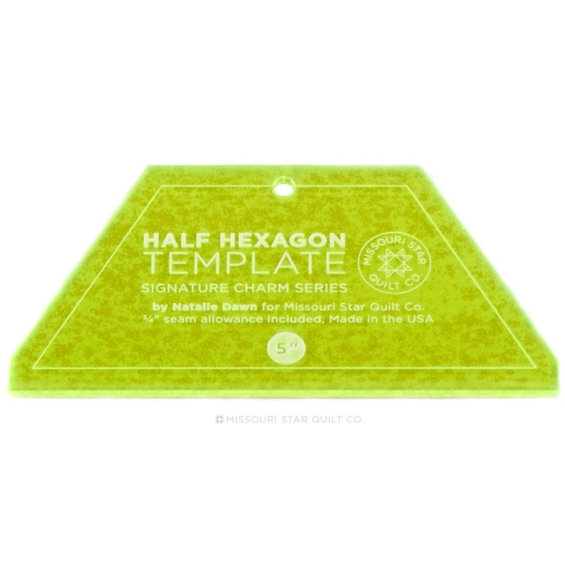 Missouri Star Small Half Hexagon Template For 5 Inch Charm Packs 