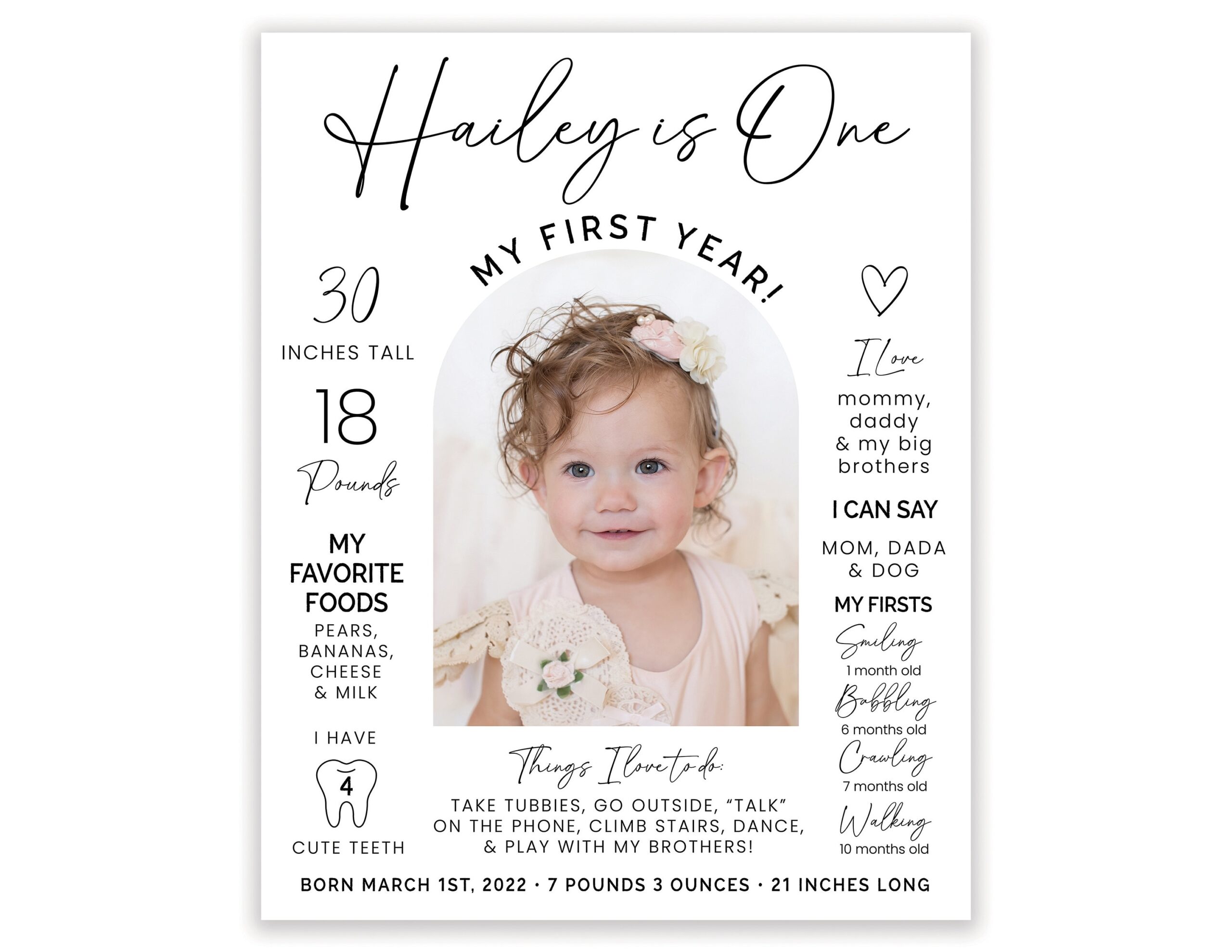 Modern Editable 1st Birthday Milestone Sign Printable One Year Photo Board Baby s First Year Celebration Poster Template Modern Editable 1st Birthday Milestone Sign Printable One Year Photo Board Baby s First Year Celebration Poster Template