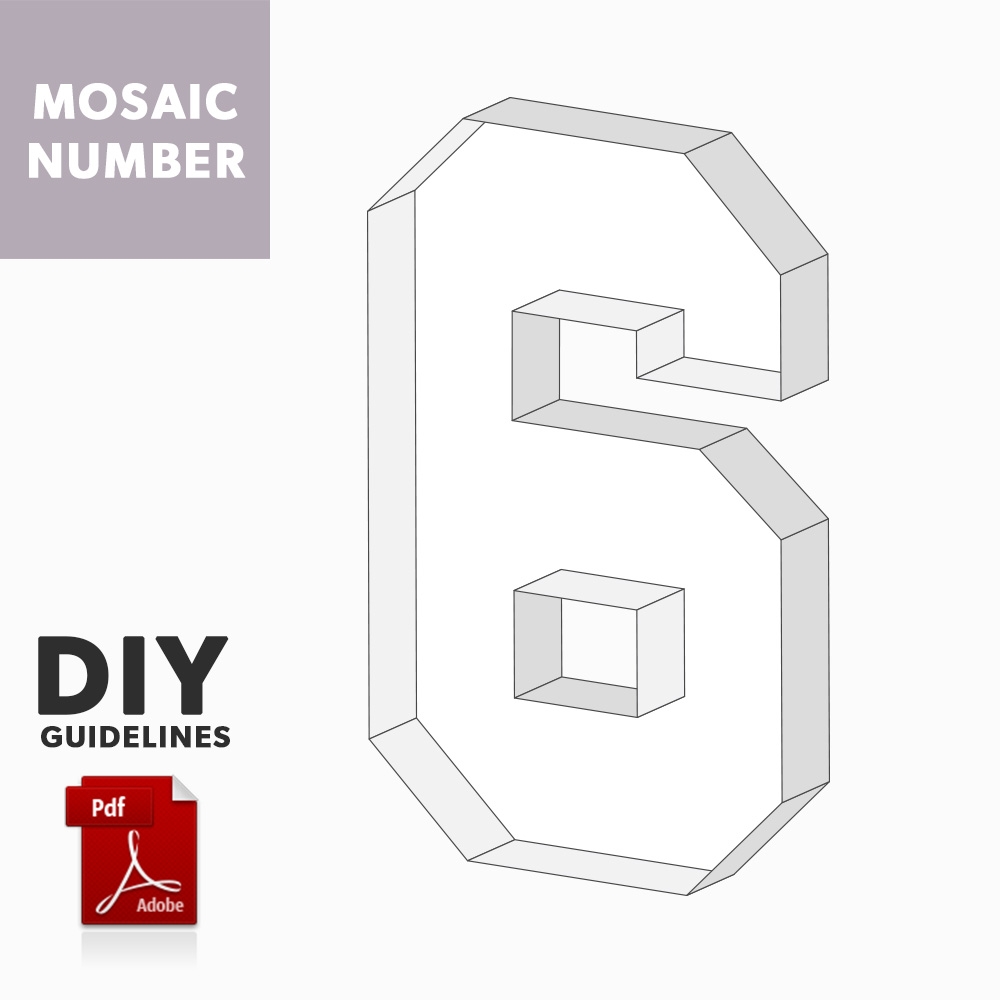 Balloon Mosaic Number Template Free Printable