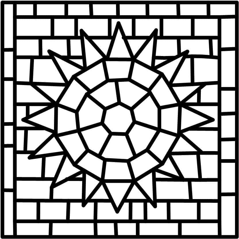 Mosaic Coloring Pages ColoringLib