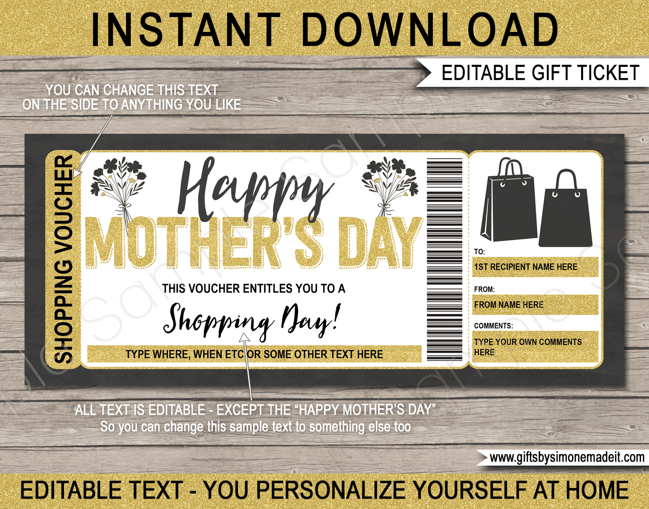Mothers Day Shopping Spree Coupon Voucher
