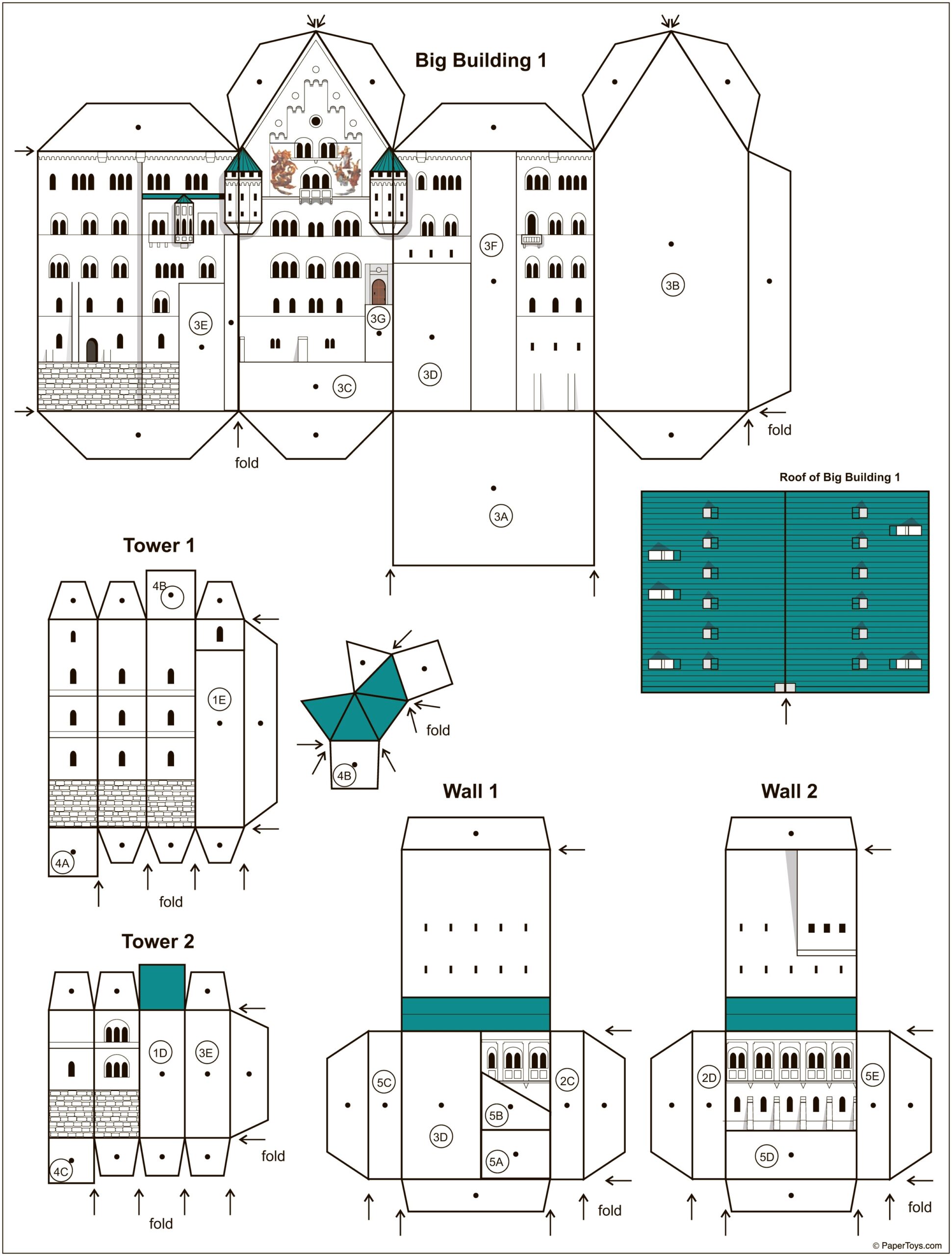 Neuschwanstein Castle Paper Model Free Printable Paper Template Neuschwanstein Castle Paper Model Free Printable Paper Template