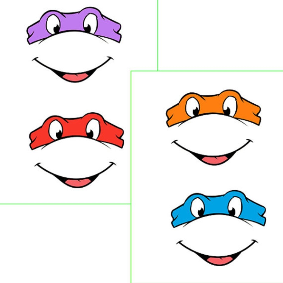 Ninja Turtle Face Mask Template Instant Download Free Image Download Ninja Turtle Face Mask Template Instant Download Free Image Download