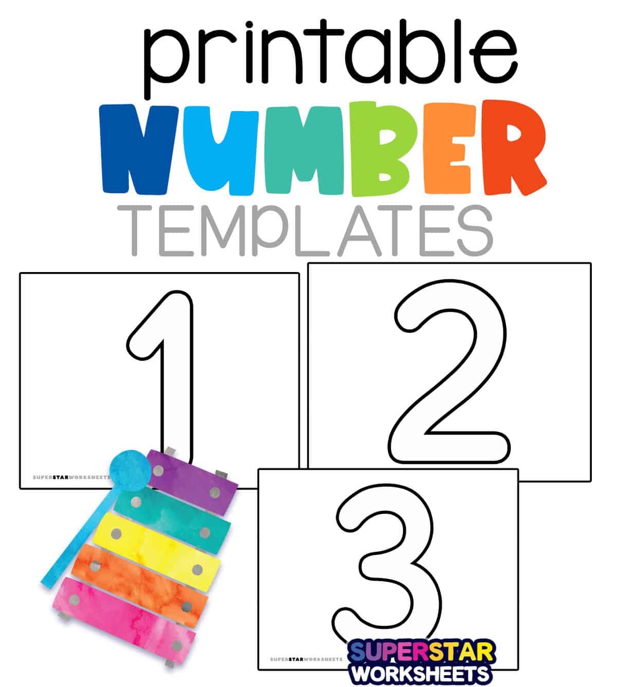 Number Templates Free Printable