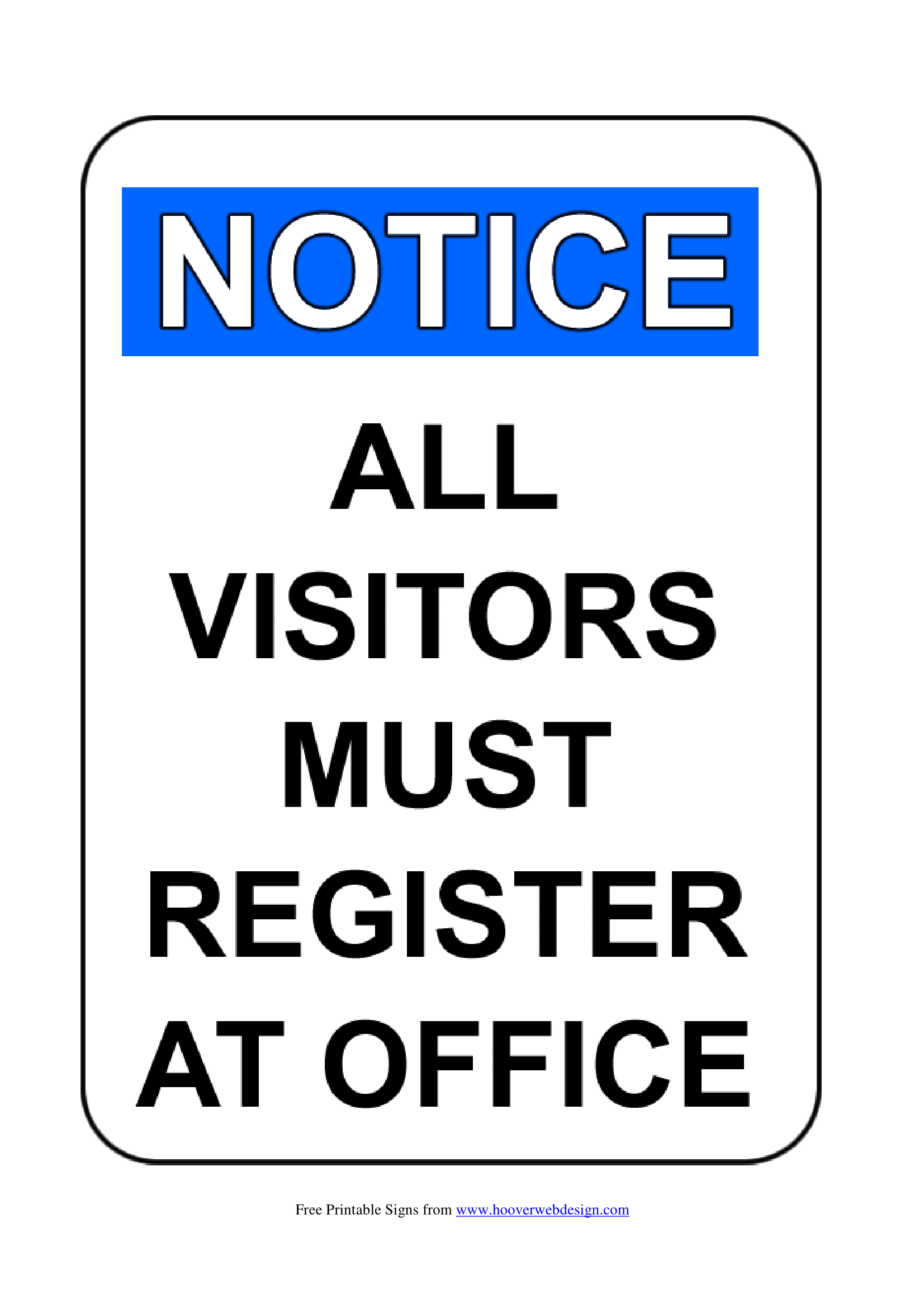 Office Signs Poster Template