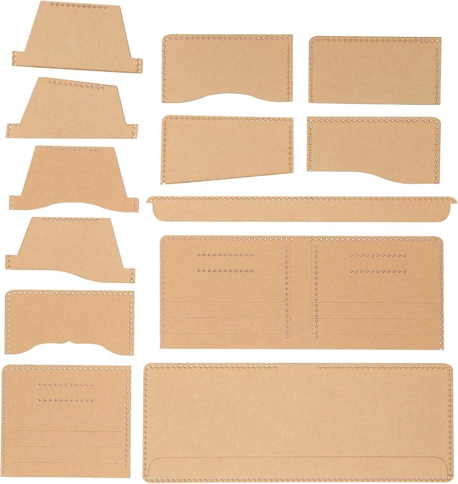 Oumefar DIY Leather Craft Template Acrylic Wallet Template Set 13pcs Transparent Reusable Scratch Resistant DIY Tool Oumefar DIY Leather Craft Template Acrylic Wallet Template Set 13pcs Transparent Reusable Scratch Resistant DIY Tool