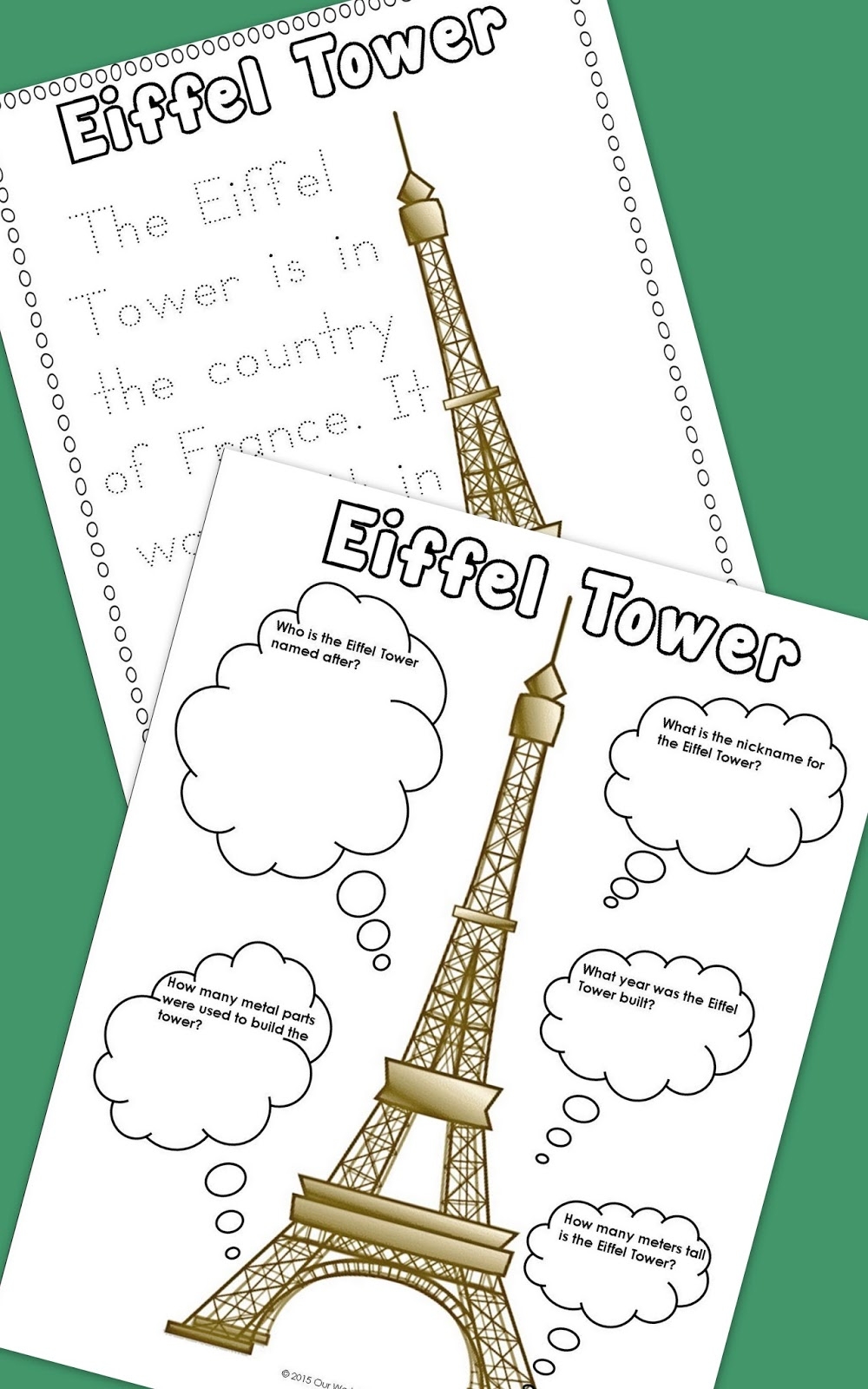 Eiffel Tower Template Printable Free