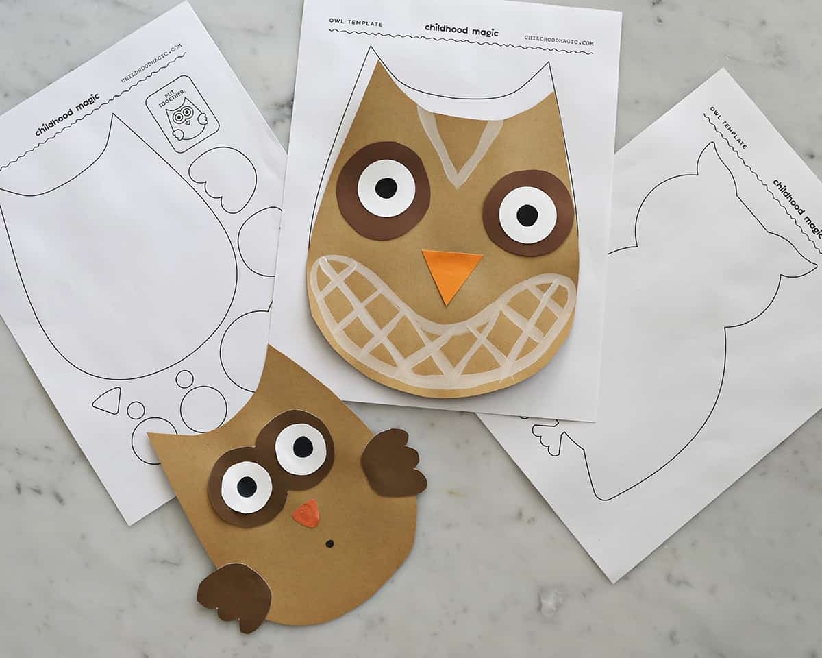 Owl Template Childhood Magic
