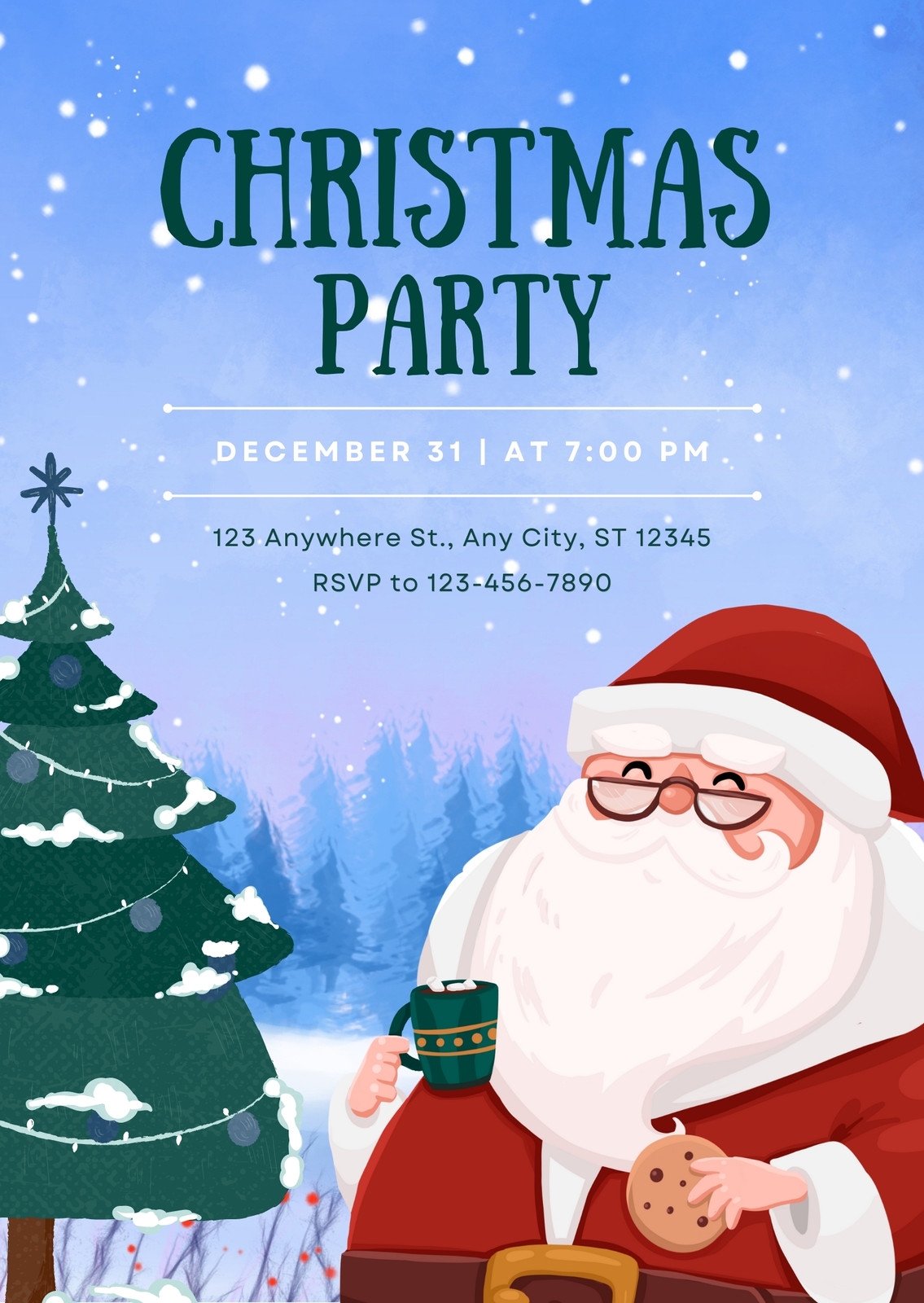 Free Printable Xmas Invitation Templates