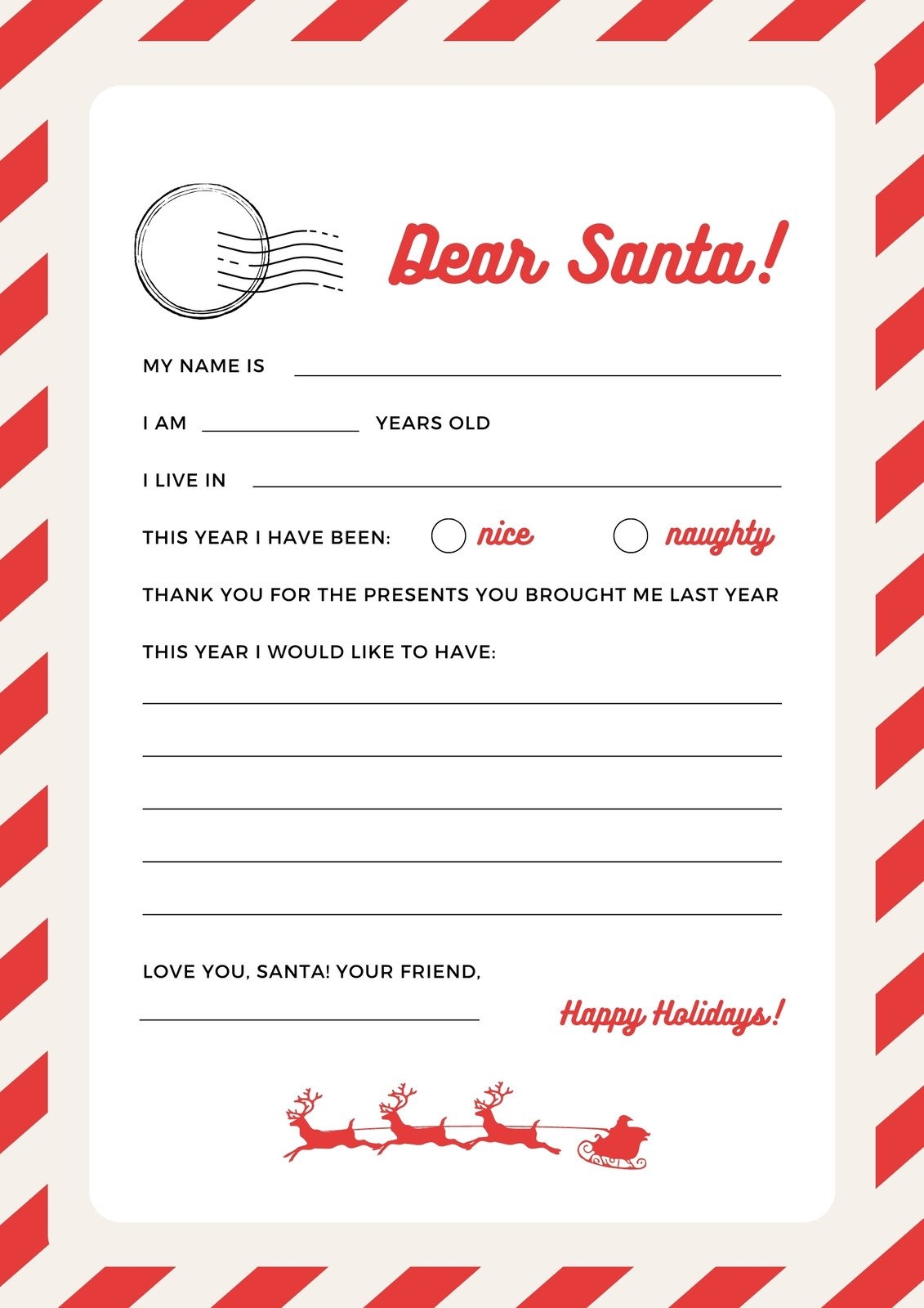 Page 2 Free Printable Santa Letter Templates You Can Customize Worksheets Library