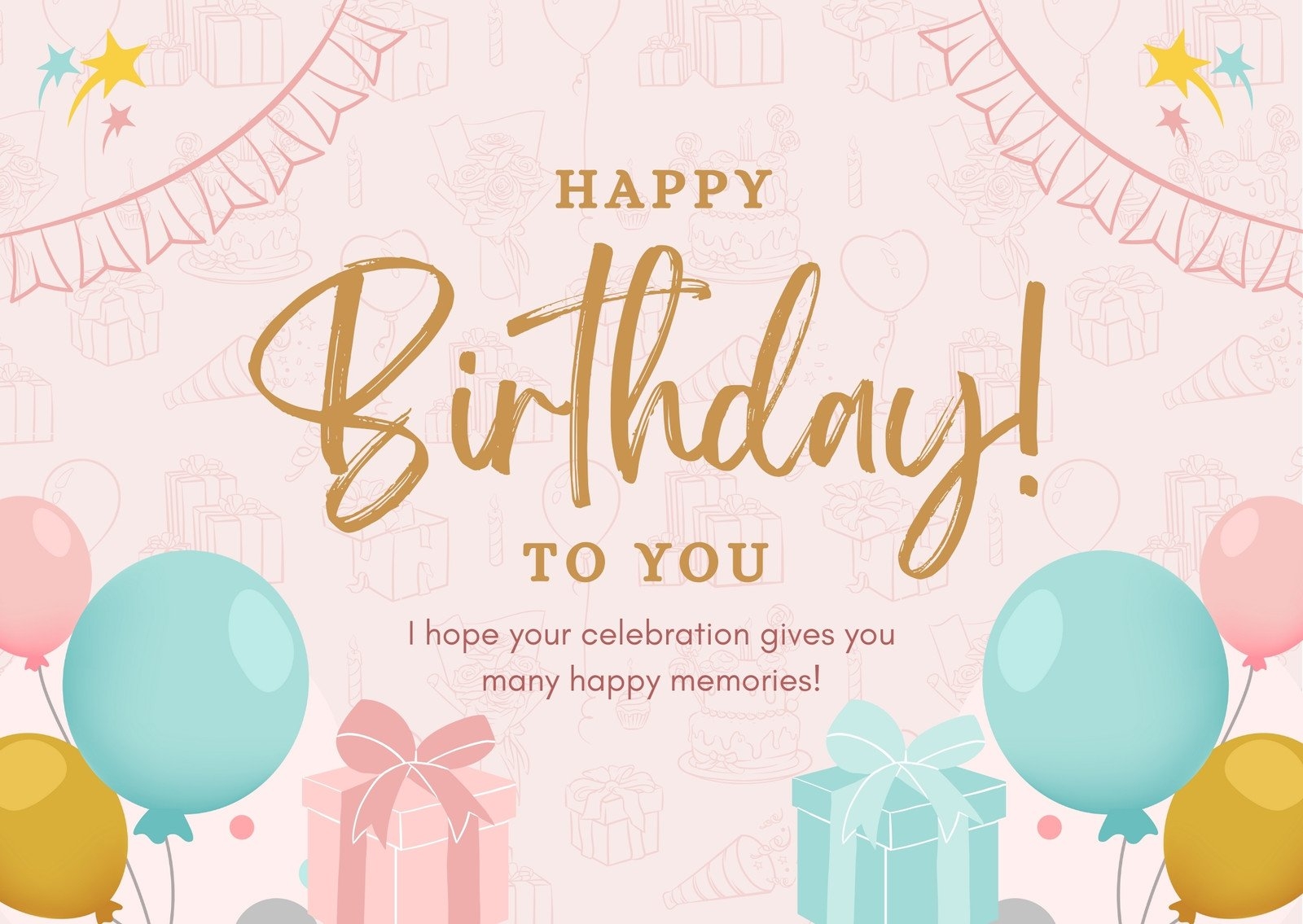 Page 4 Free Custom Printable Birthday Card Templates Canva