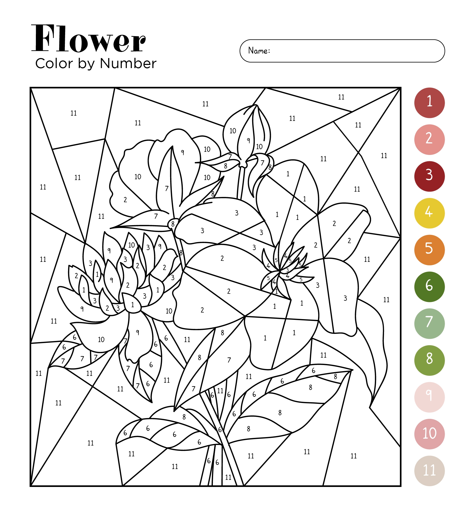 Paint By Number Printable Templates