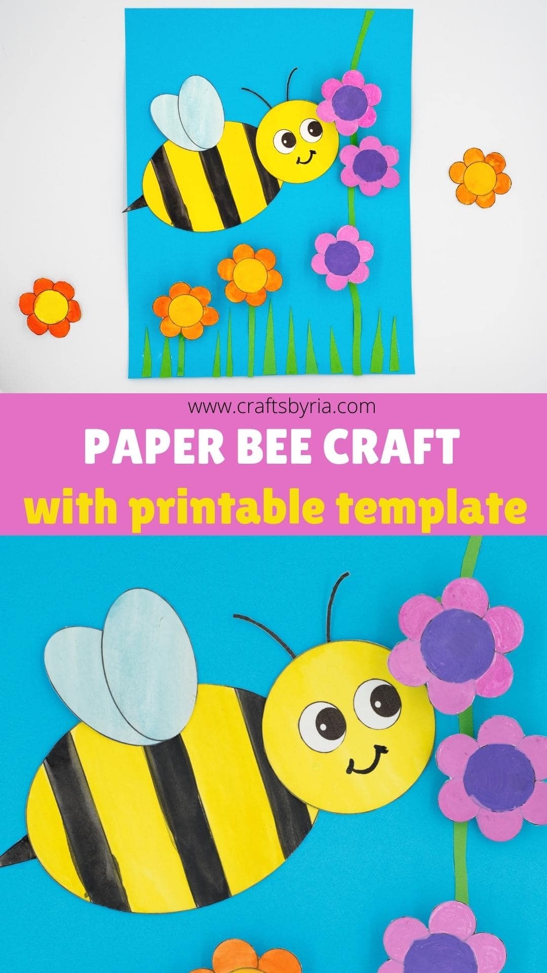 Paper Bee Craft For Kids Crafts By Ria
