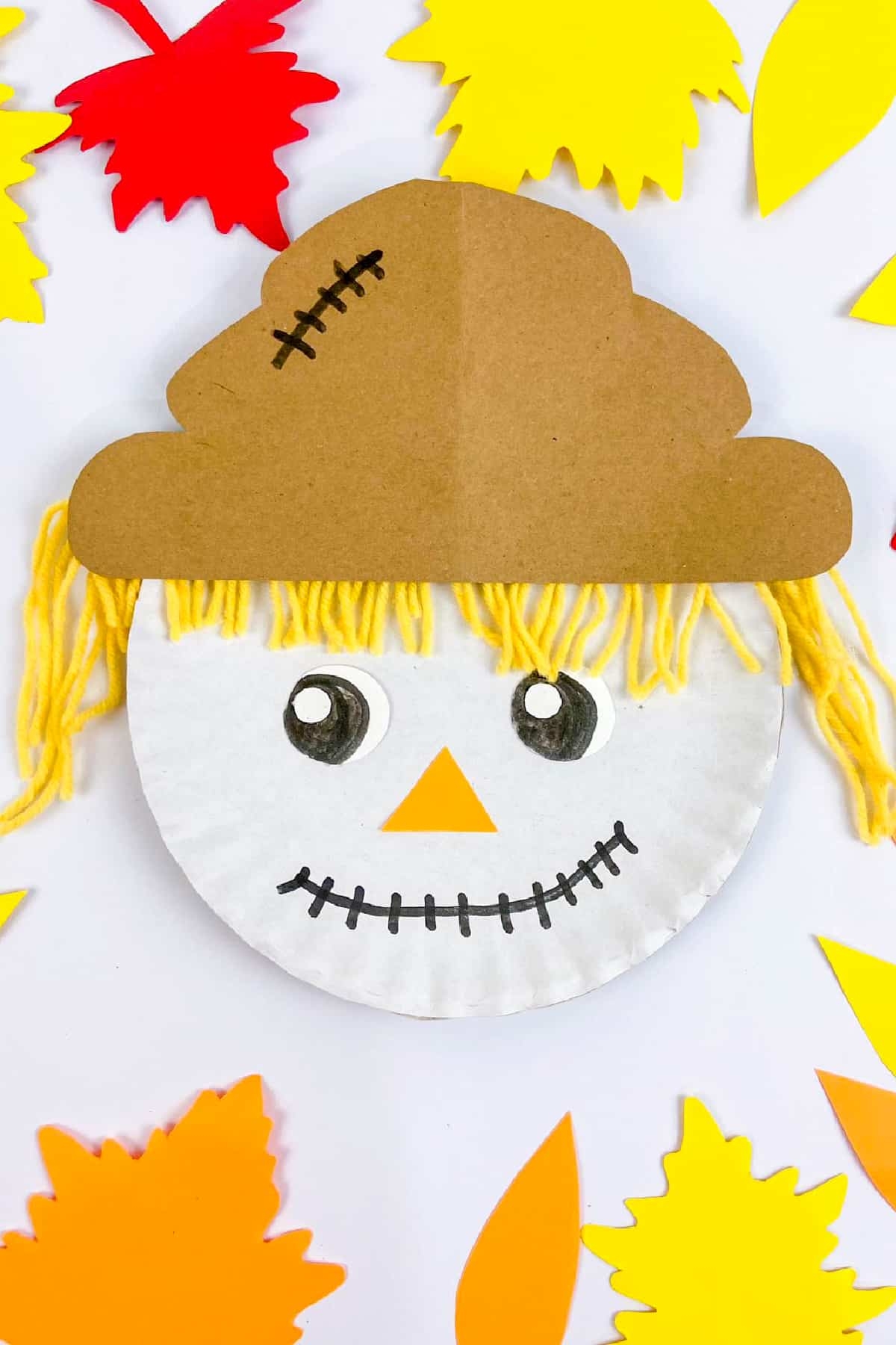 Paper Plate Scarecrow Craft With FREE Template Made With HAPPY Paper Plate Scarecrow Craft With FREE Template Made With HAPPY