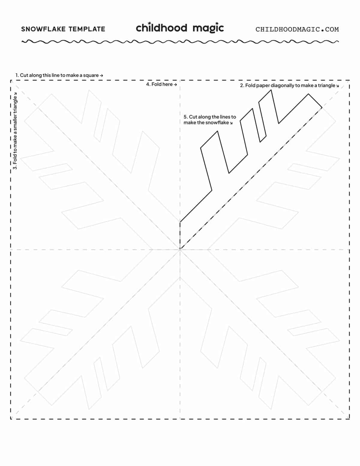 Snowflake Template Free Printable