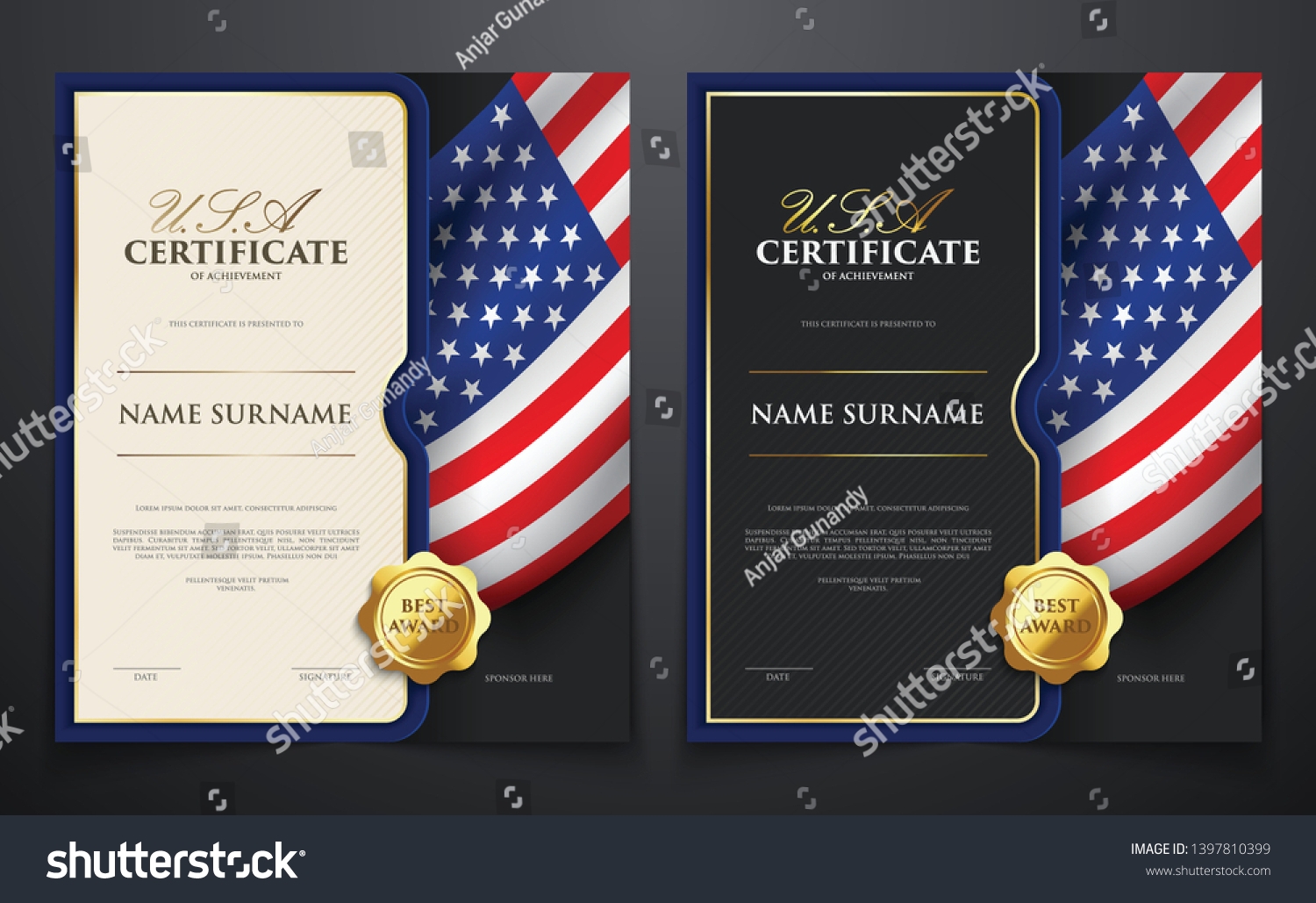 Free Printable American Flag Certificate Template