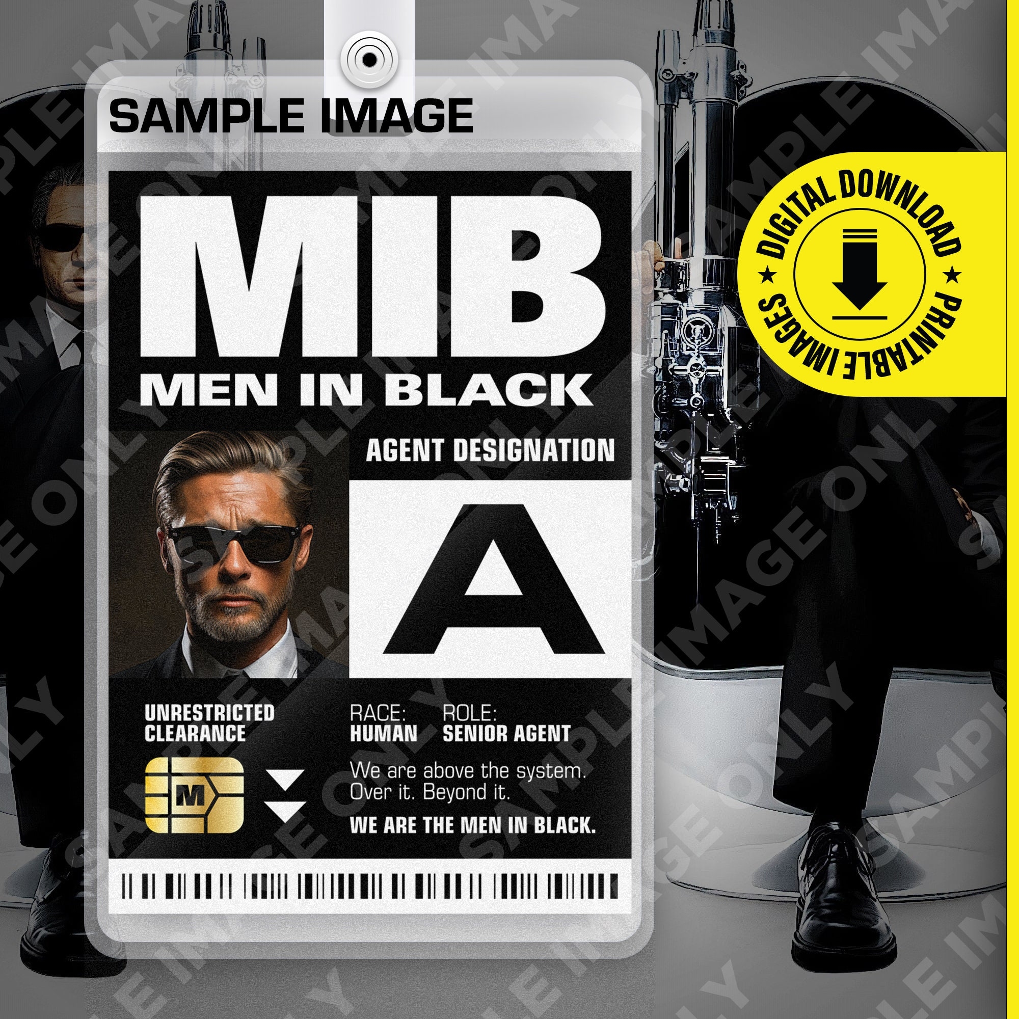 PDF Download Custom MIB Special Agent Men In Black ID Badge Card Halloween Cosplay Costume Name Tag Card Size 2 375 In X 3 375 In Etsy UK PDF Download Custom MIB Special Agent Men In Black ID Badge Card Halloween Cosplay Costume Name Tag Card Size 2 375 In X 3 375 In Etsy UK