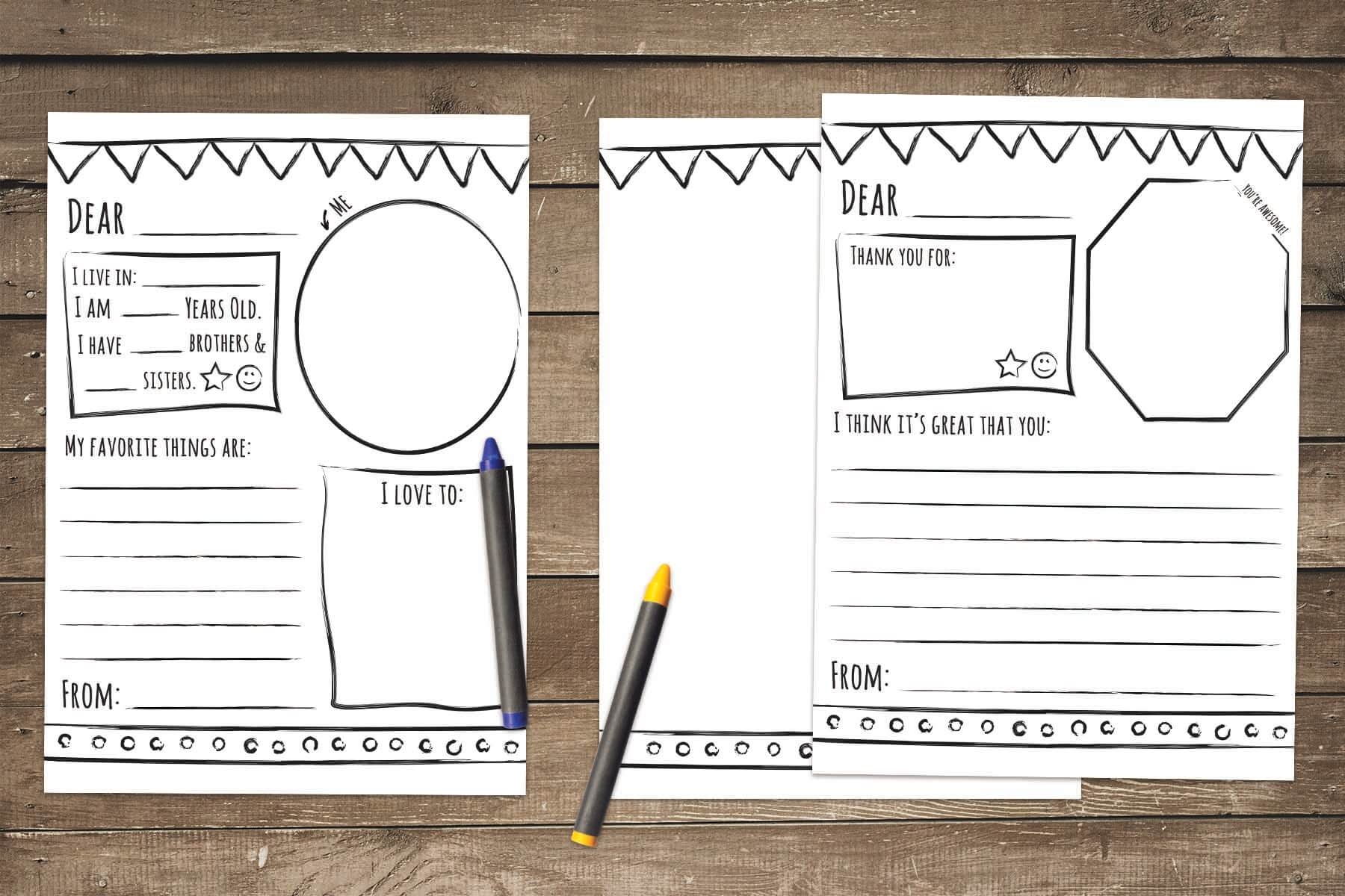 Free Printable Pen Pal Letter Template