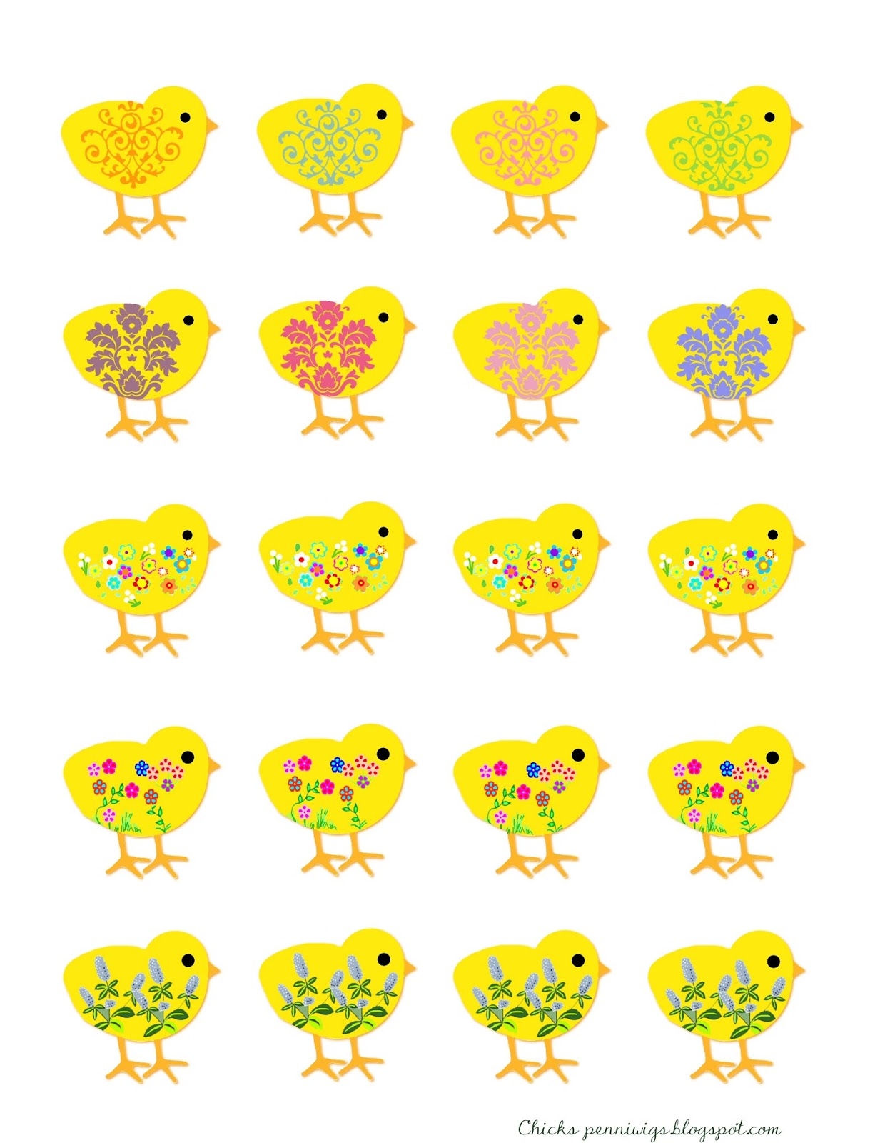 Free Printable Chick Template