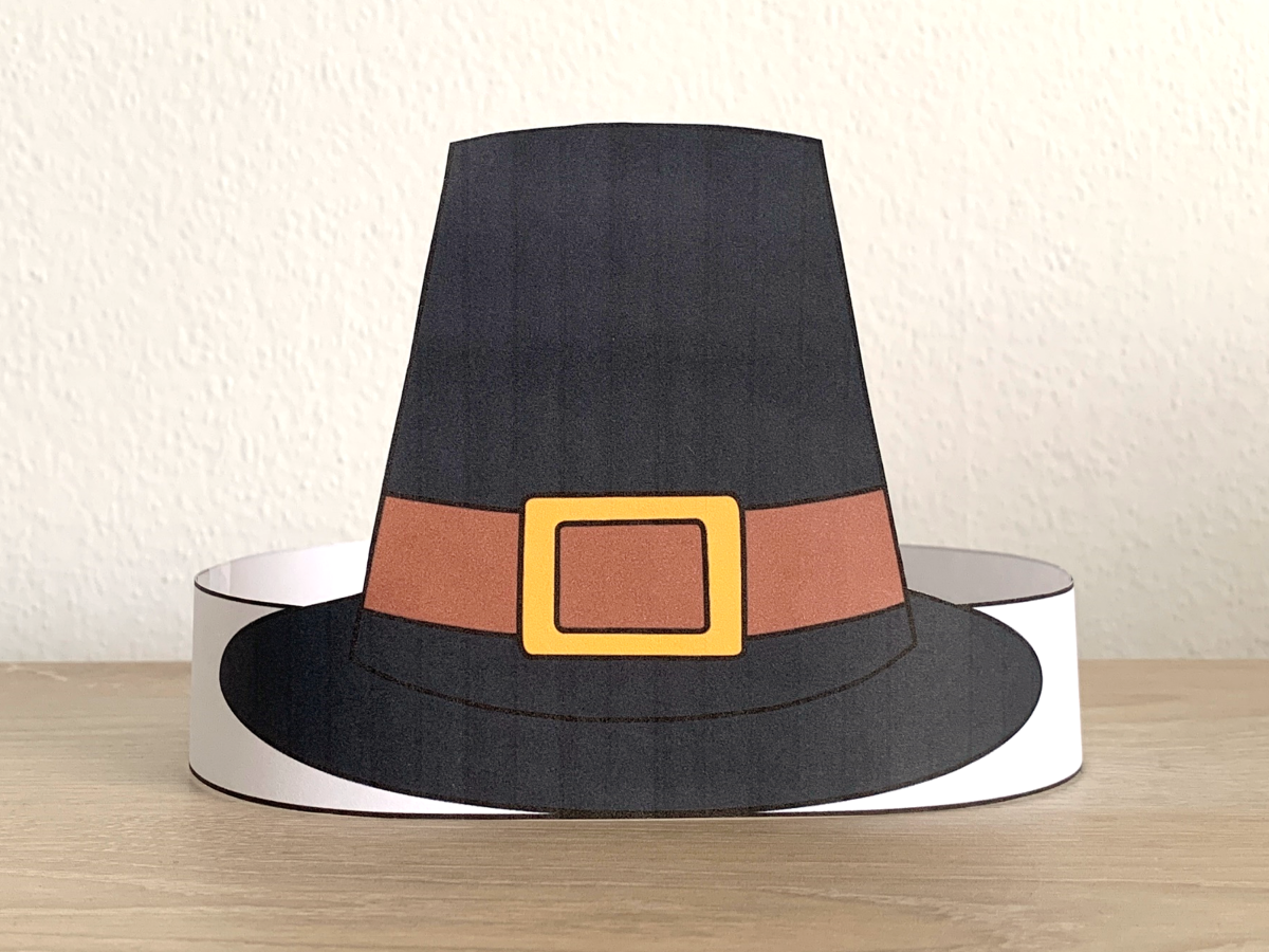 Pilgrim Hat Paper Crown Printable Costume Thanksgiving Craft Activity Made By Teachers