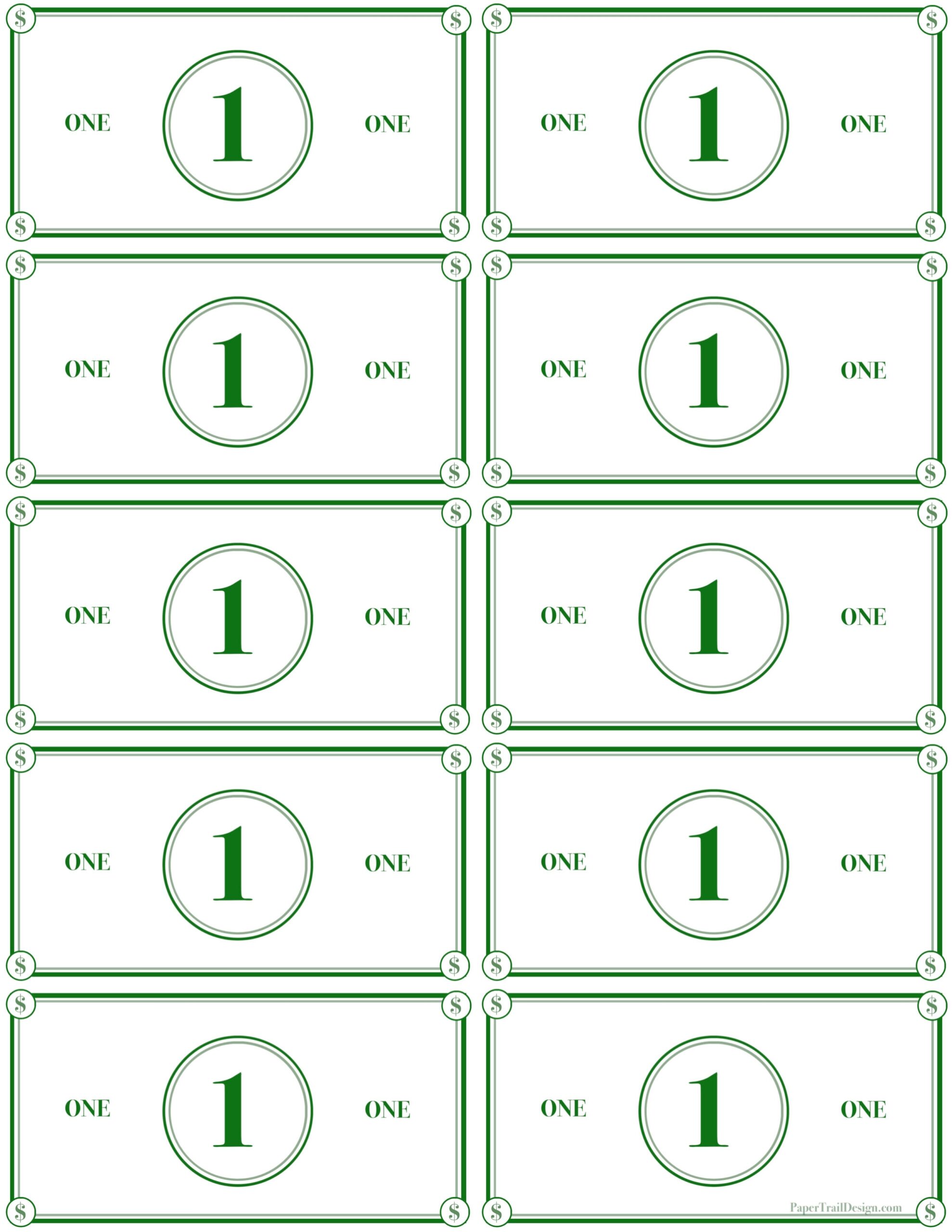 Free Printable Play Money Template