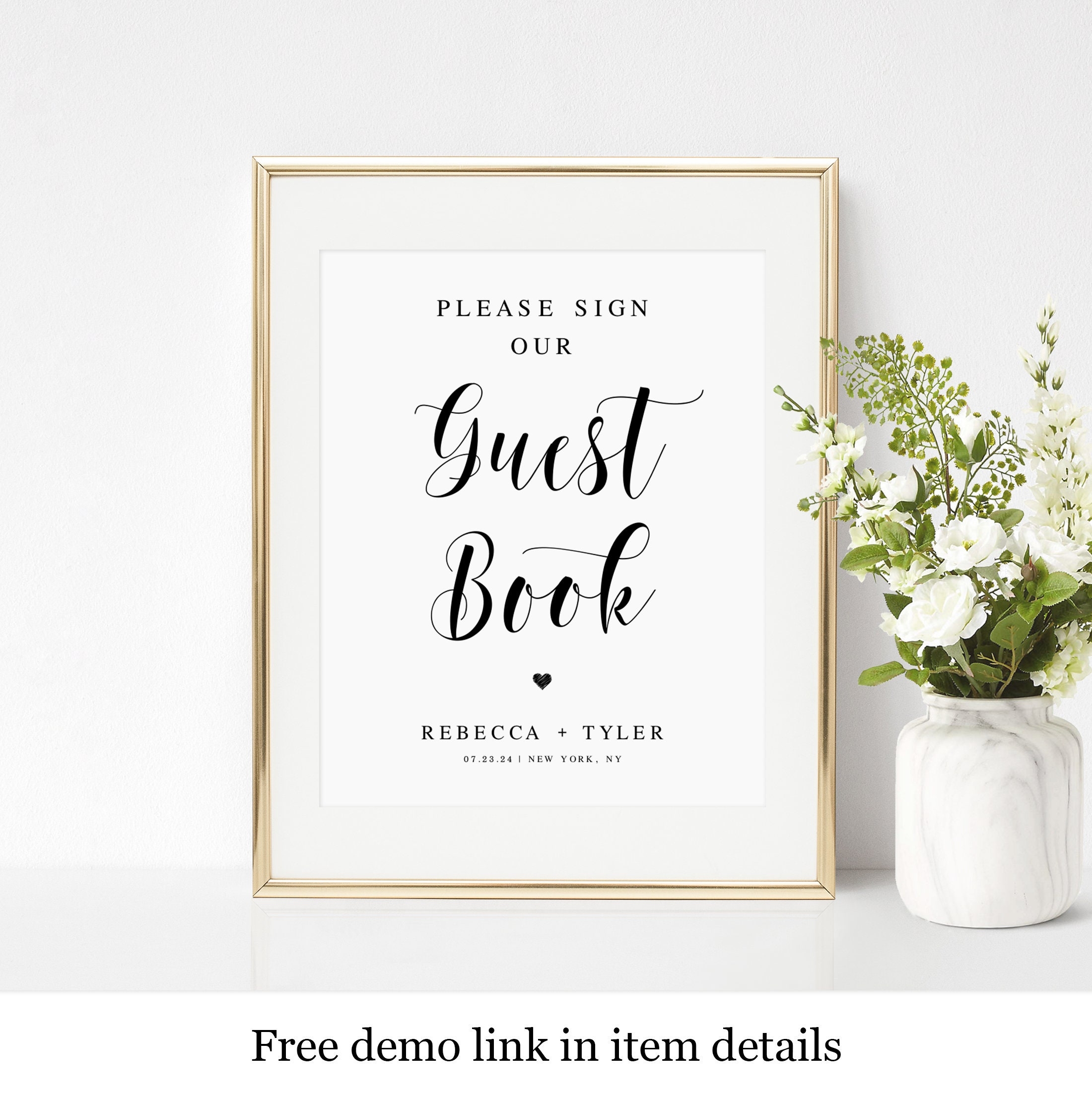Free Printable Guest Book Sign Template