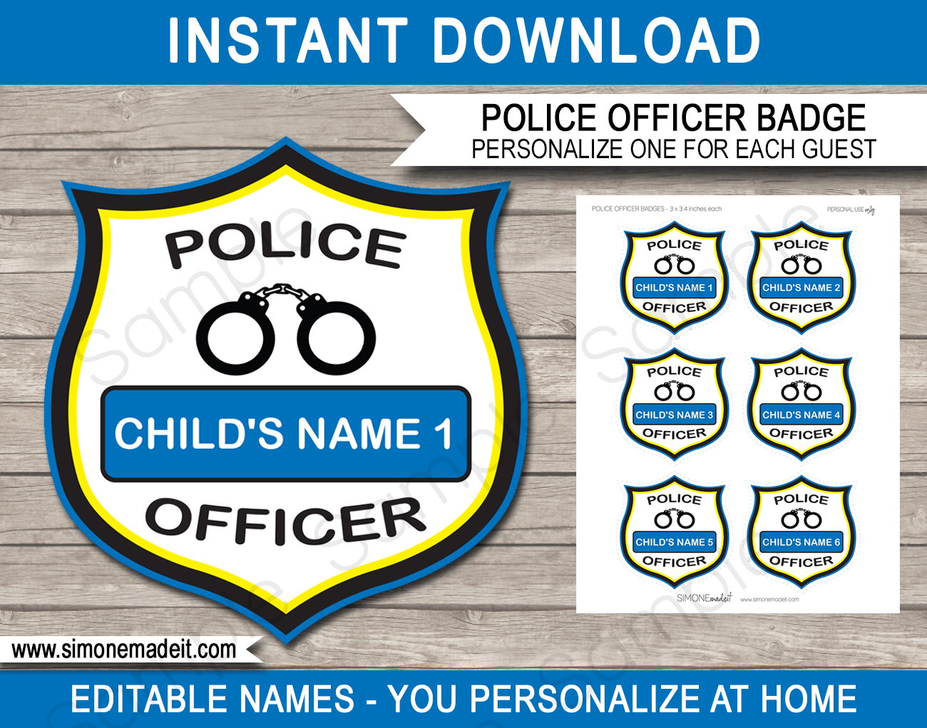 Police Officer Badges Template Police Officer Badges Template