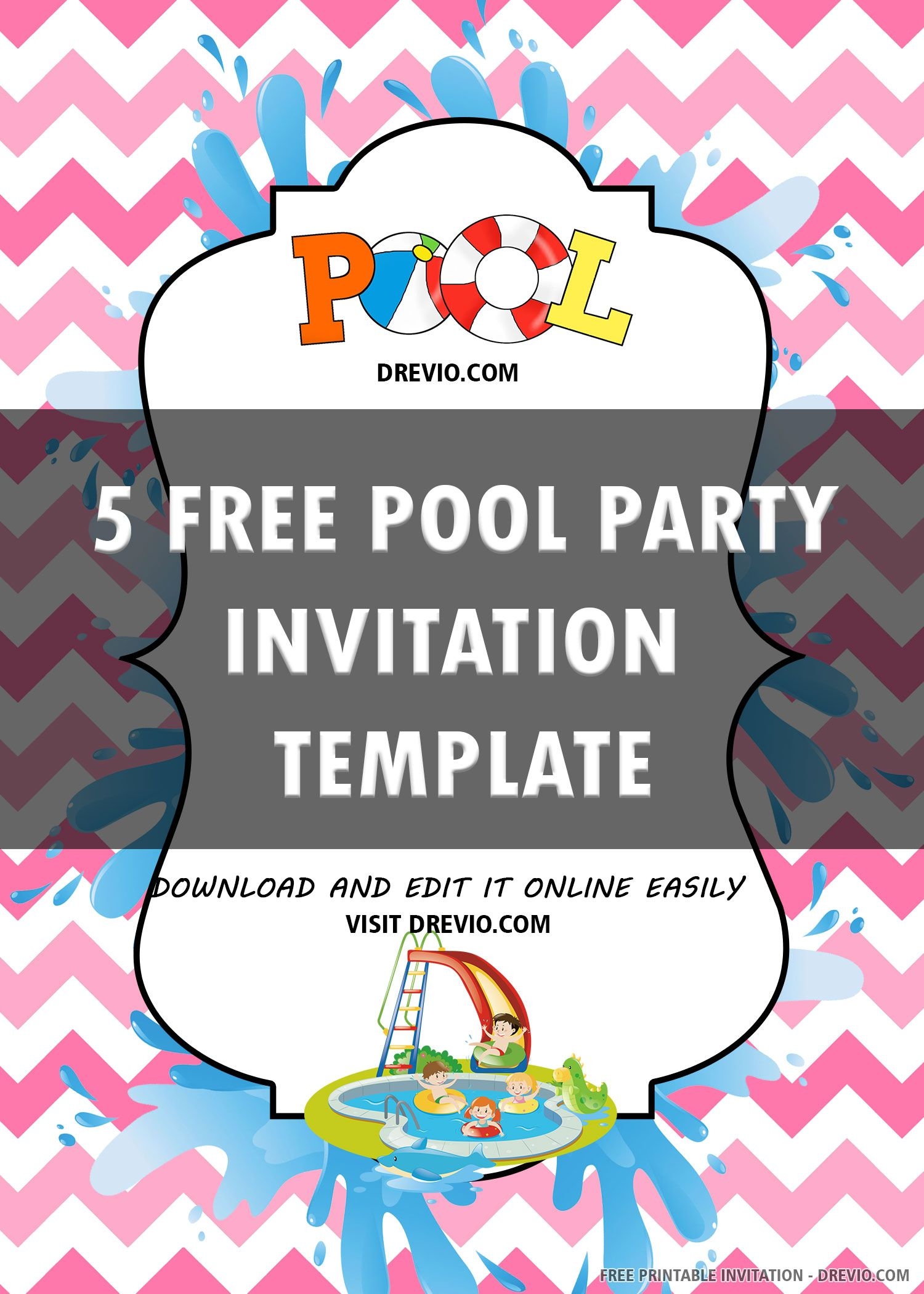 Pool Party Invitations Templates Free Printable Pool Party Invitations Templates Free Printable