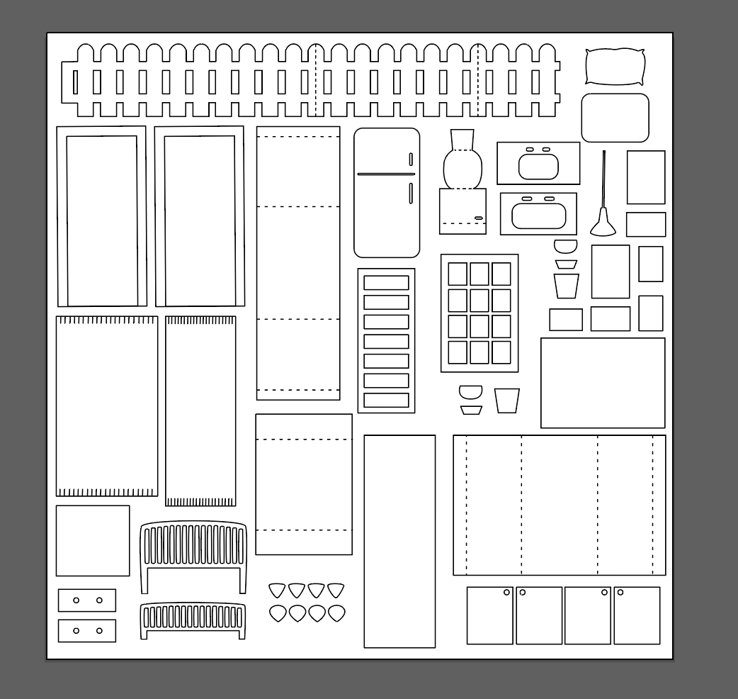 Pop Up Paper Doll House Free Cut Files Pop Up Paper Doll House Free Cut Files