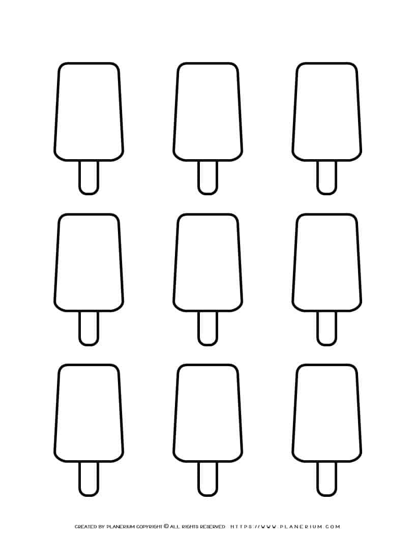 Popsicle Template Nine Popsicles Planerium Popsicle Template Nine Popsicles Planerium
