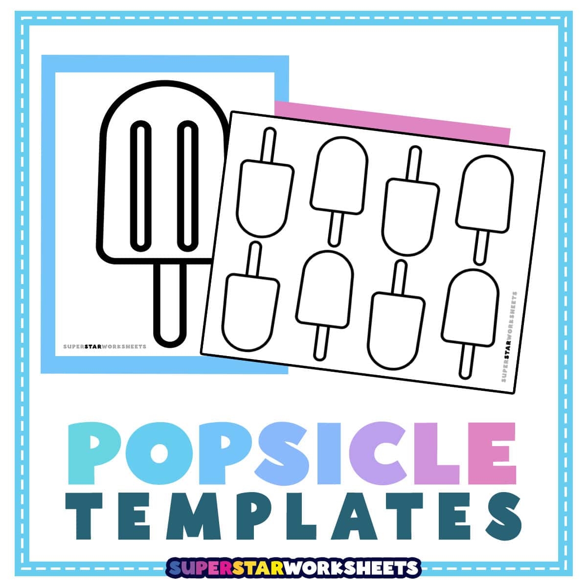 Popsicle Template Superstar Worksheets Popsicle Template Superstar Worksheets
