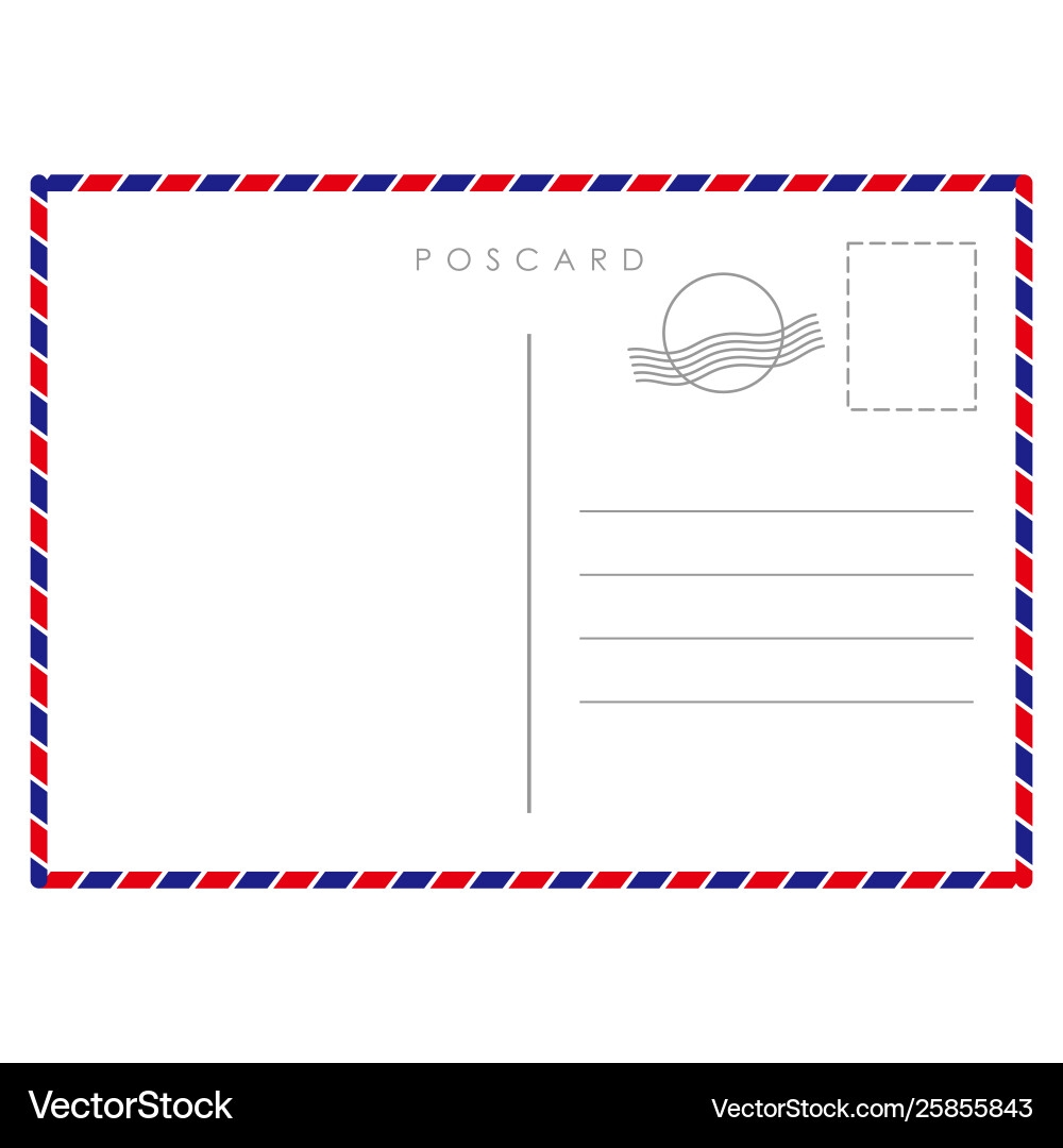 Postcard Template Paper White Texture Royalty Free Vector