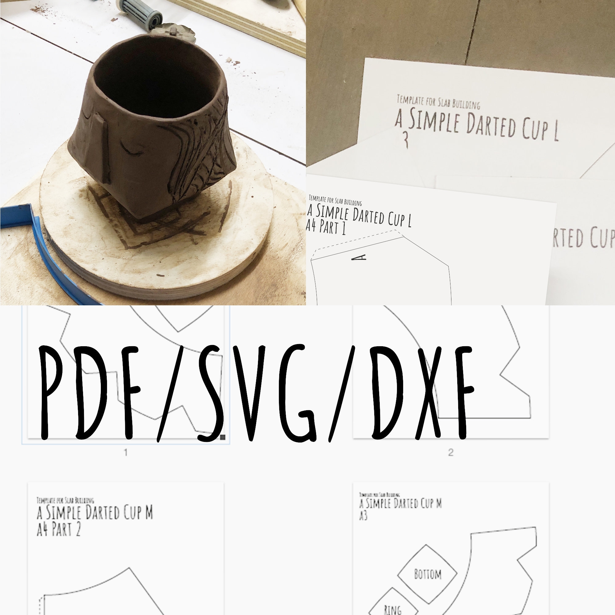 Pottery Template For Slab Building A Simple Darted Cup SVG Pdf DXF Etsy UK Pottery Template For Slab Building A Simple Darted Cup SVG Pdf DXF Etsy UK