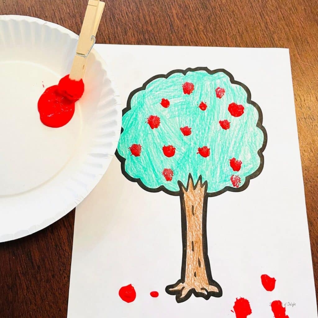 Preschool Apple Tree Craft with Free Printable Apple Tree Simply Full Of Delight