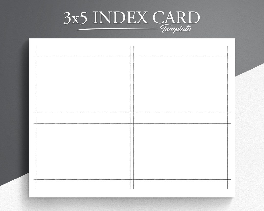 Printable 3x5 Index Card Printable Note Cards Printable Index Cards Blank Index Cards Index Card PDF Index Card Template Etsy UK
