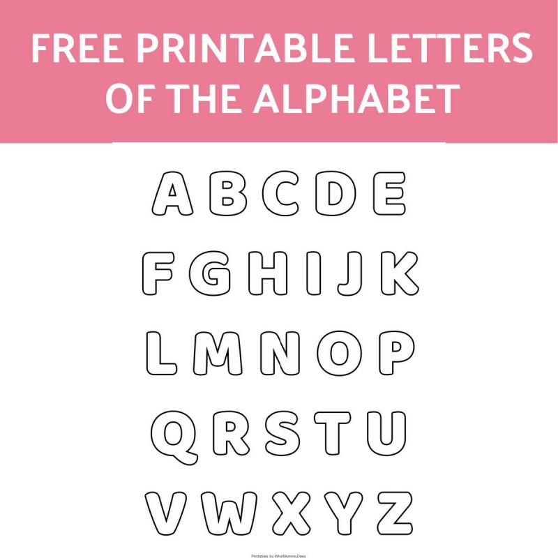 Printable Alphabet Letters 26 Letters A Z Memozor Worksheets Library