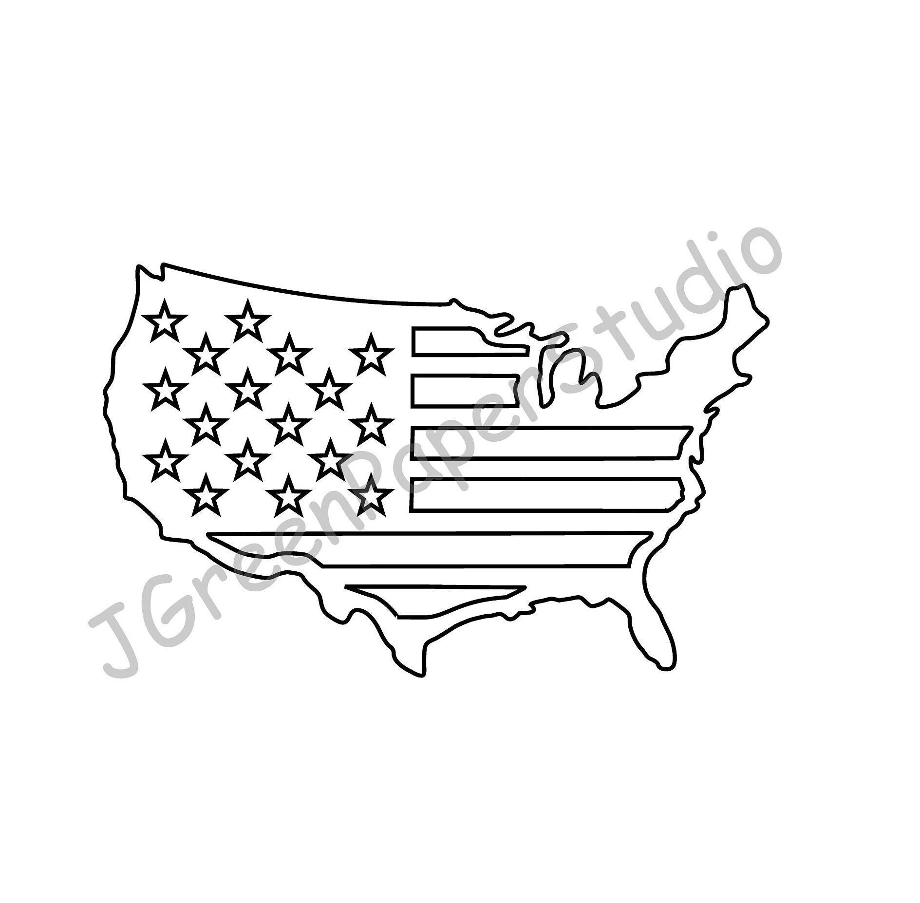 Free Printable American Flag Template
