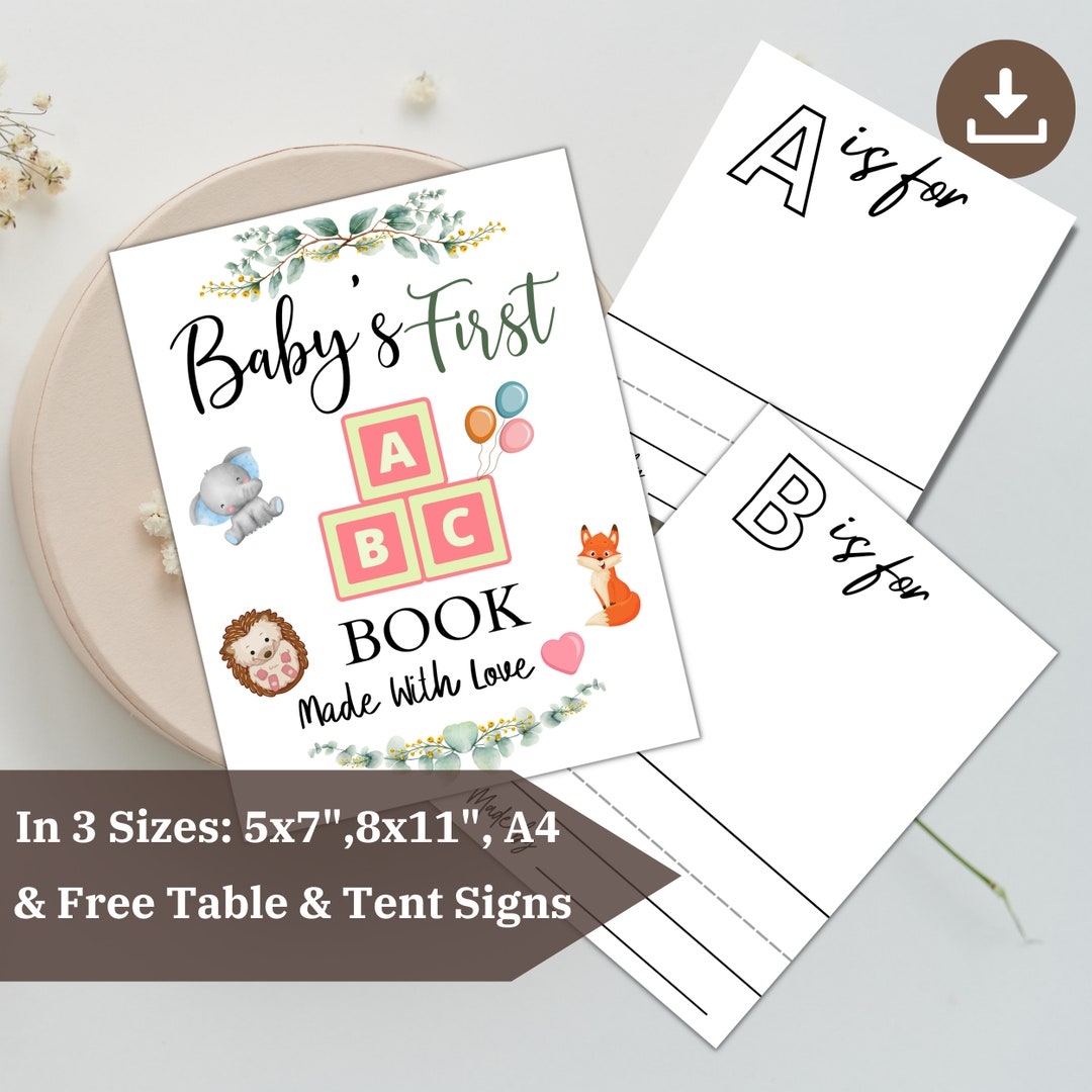 Printable Baby Shower ABC Book Template Alphabet Cards DIY Baby Shower Activity ABC Coloring Pages Greenery Baby Guest Book Etsy Printable Baby Shower ABC Book Template Alphabet Cards DIY Baby Shower Activity ABC Coloring Pages Greenery Baby Guest Book Etsy