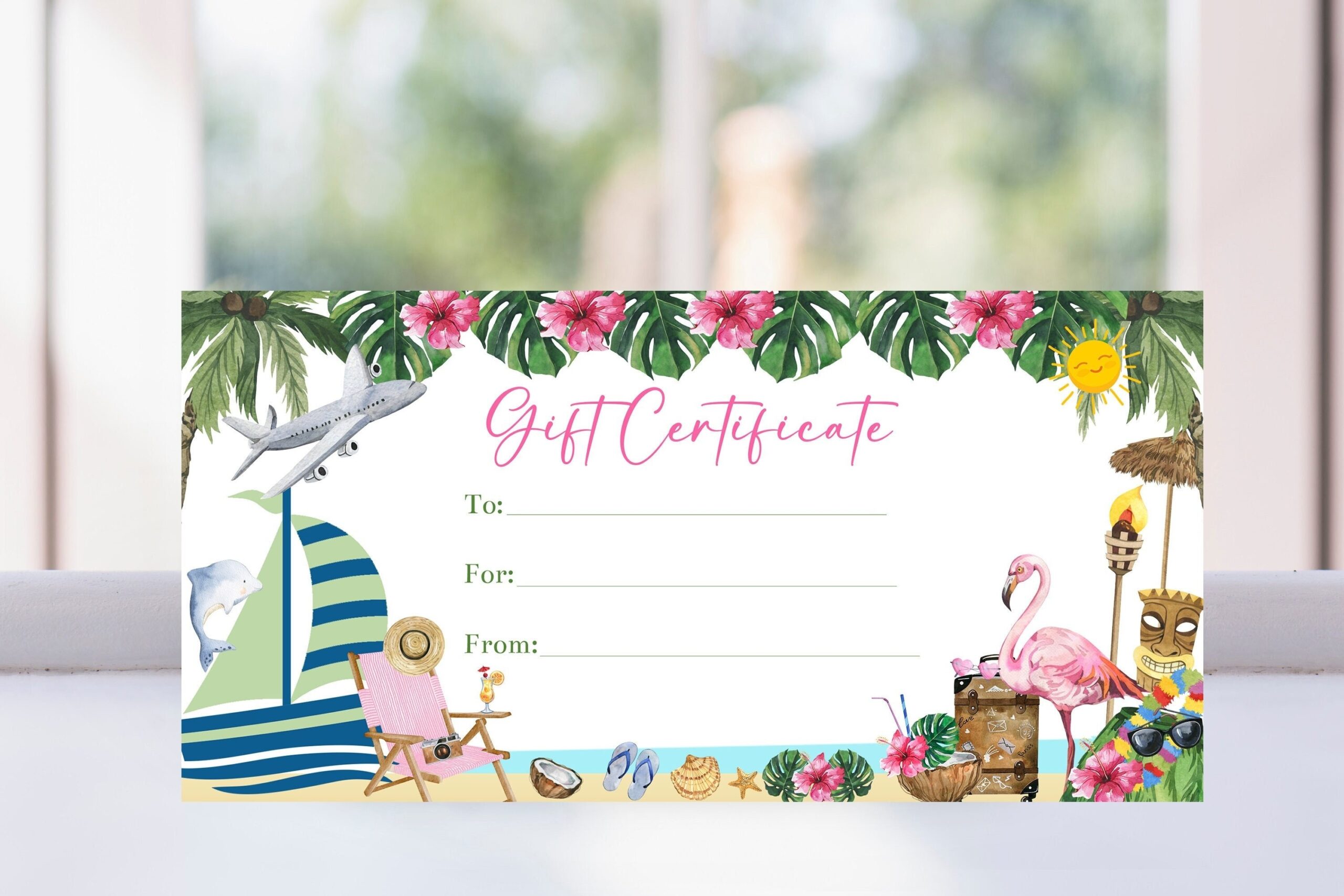 Free Printable Travel Gift Certificate Template