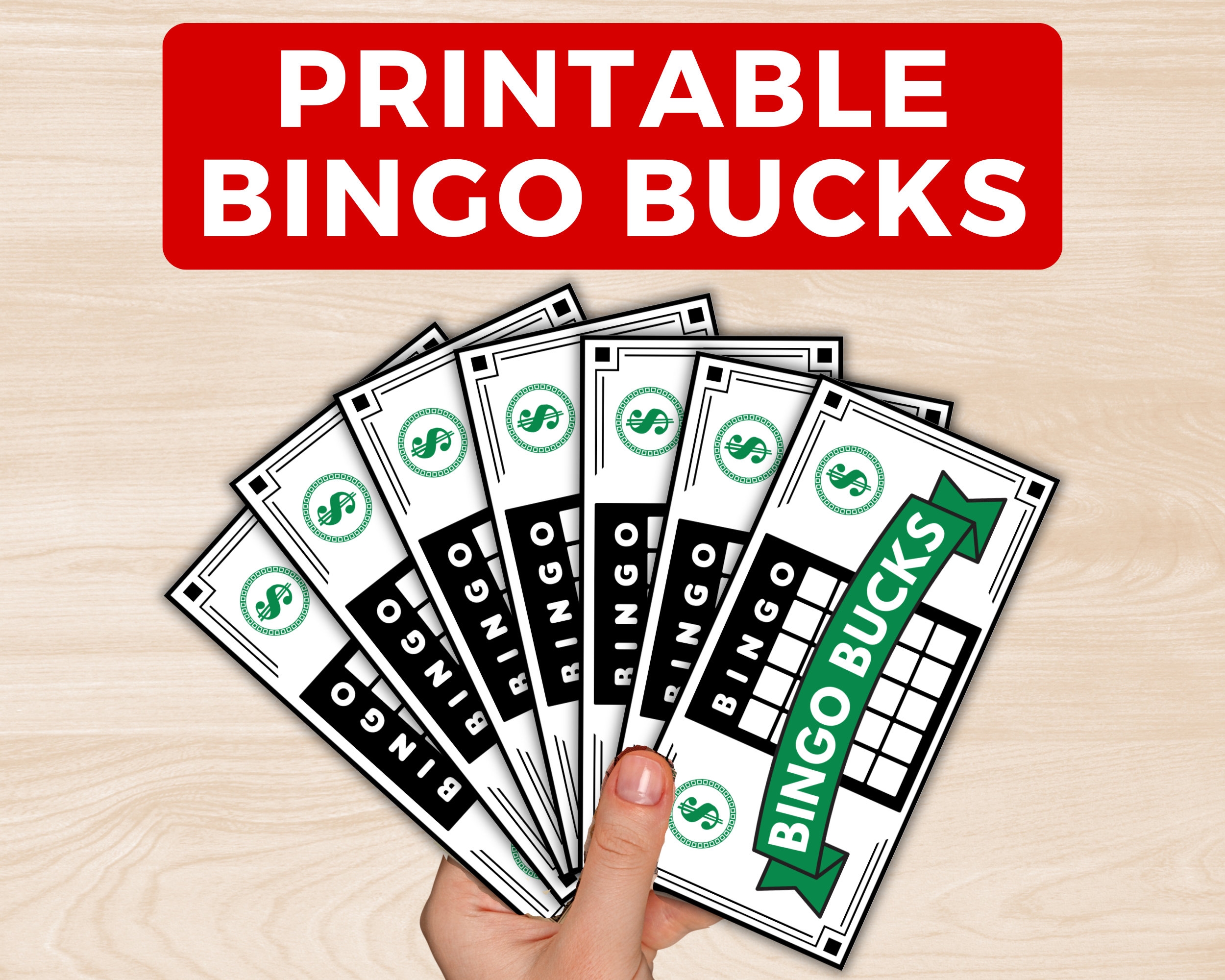 Printable Bingo Bucks Bingo Winner Prize Bingo Store Money