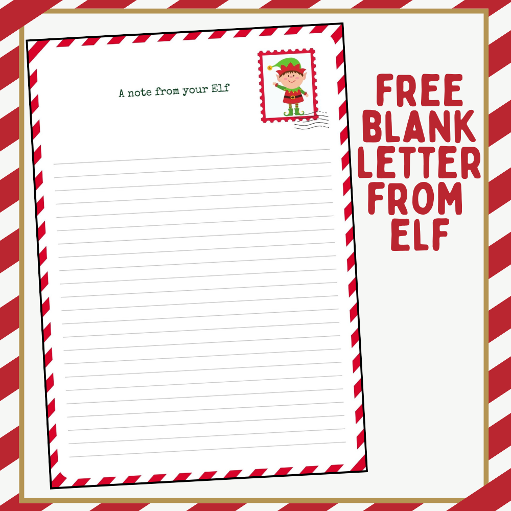 Printable Blank Letter From Elf Free Printables A Sparkle Of Printable Blank Letter From Elf Free Printables A Sparkle Of