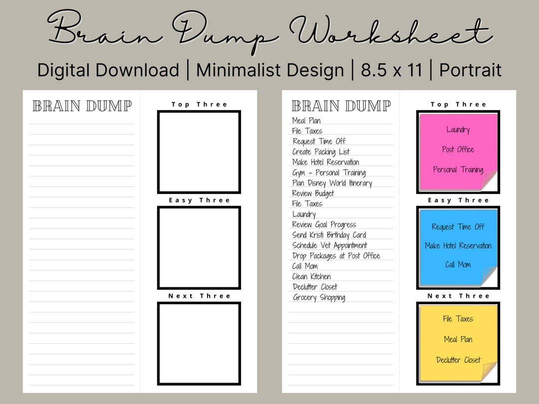 Printable Brain Dump Worksheet Brain Dump Organizer Brain Dump Bullet Journal Brain Dump Planner Brain Dump Printable Planner Etsy Printable Brain Dump Worksheet Brain Dump Organizer Brain Dump Bullet Journal Brain Dump Planner Brain Dump Printable Planner Etsy