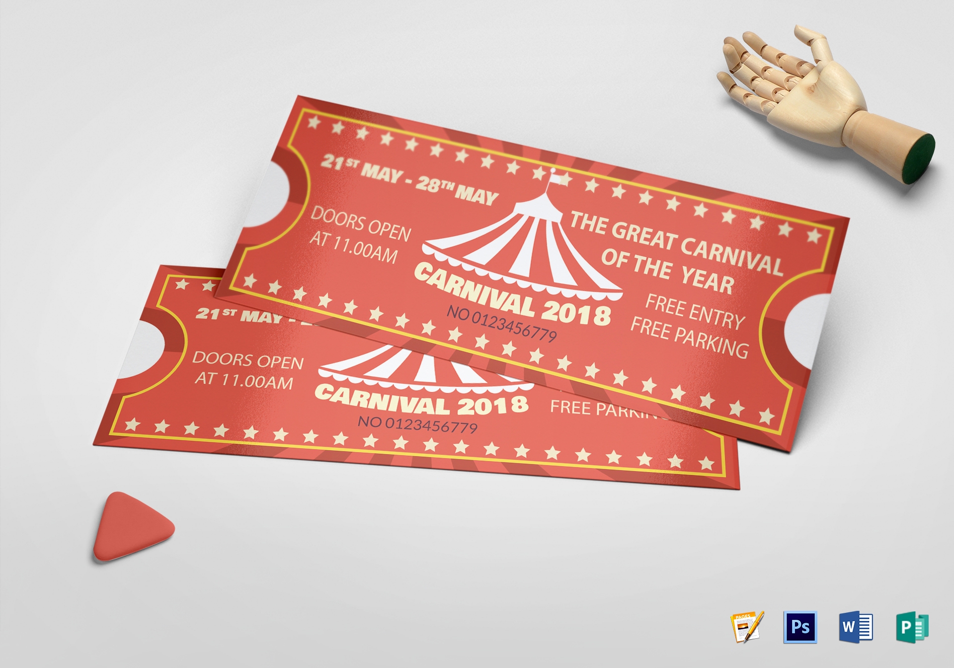 Free Carnival Ticket Template Printable