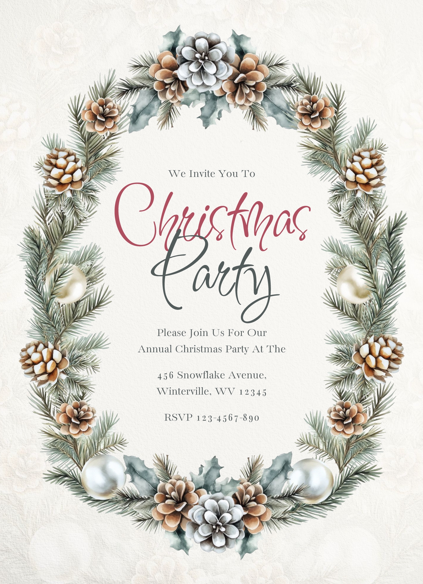 Christmas Party Invitations Templates Free Printables