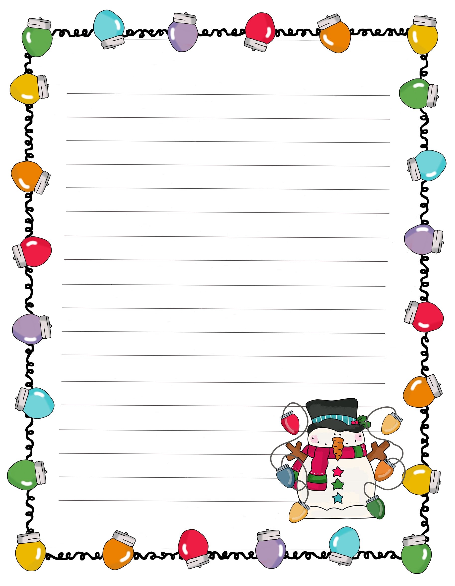 Free Printable Christmas Stationery Templates