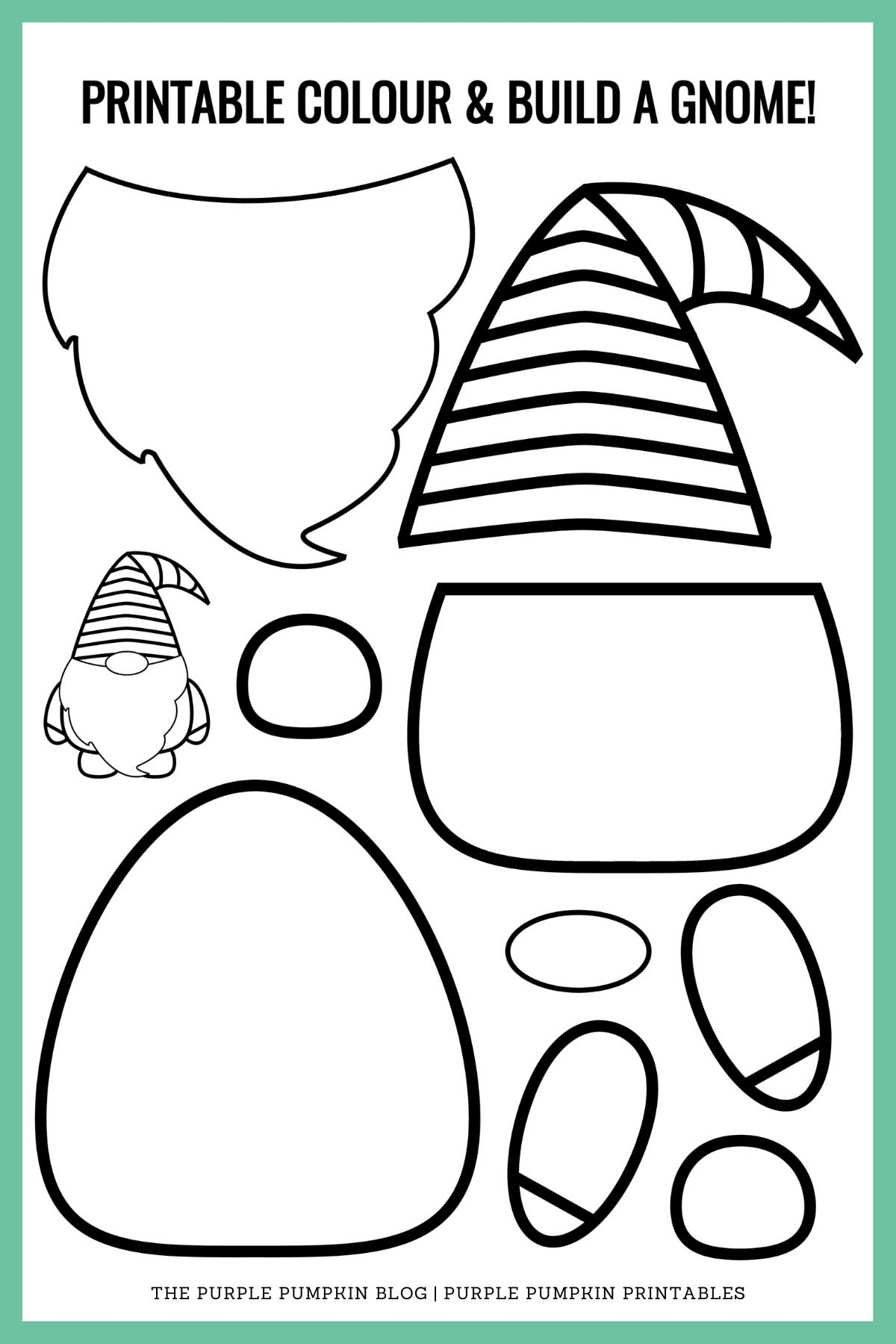 Printable Color U0026 Build A Christmas Gnome Gonk Printable Color U0026 Build A Christmas Gnome Gonk