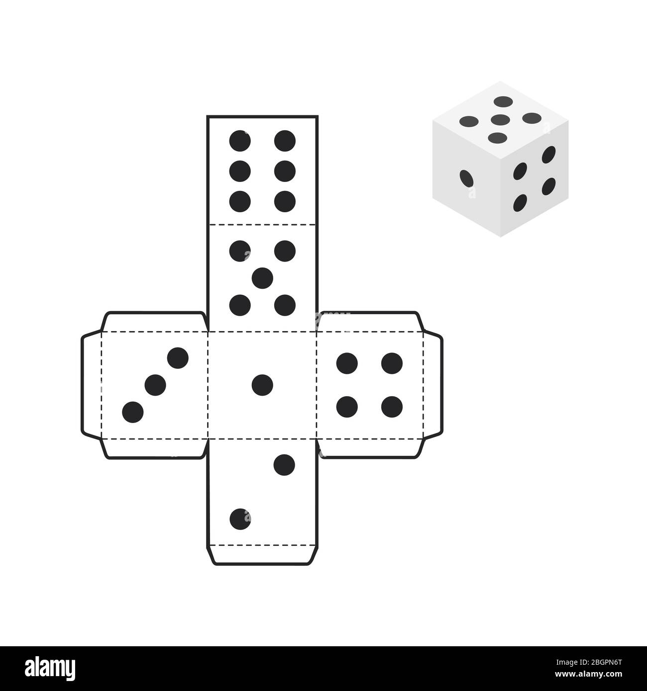 Printable Dice Template Isolated On White Background Vector Illustration Stock Photo Alamy Printable Dice Template Isolated On White Background Vector Illustration Stock Photo Alamy