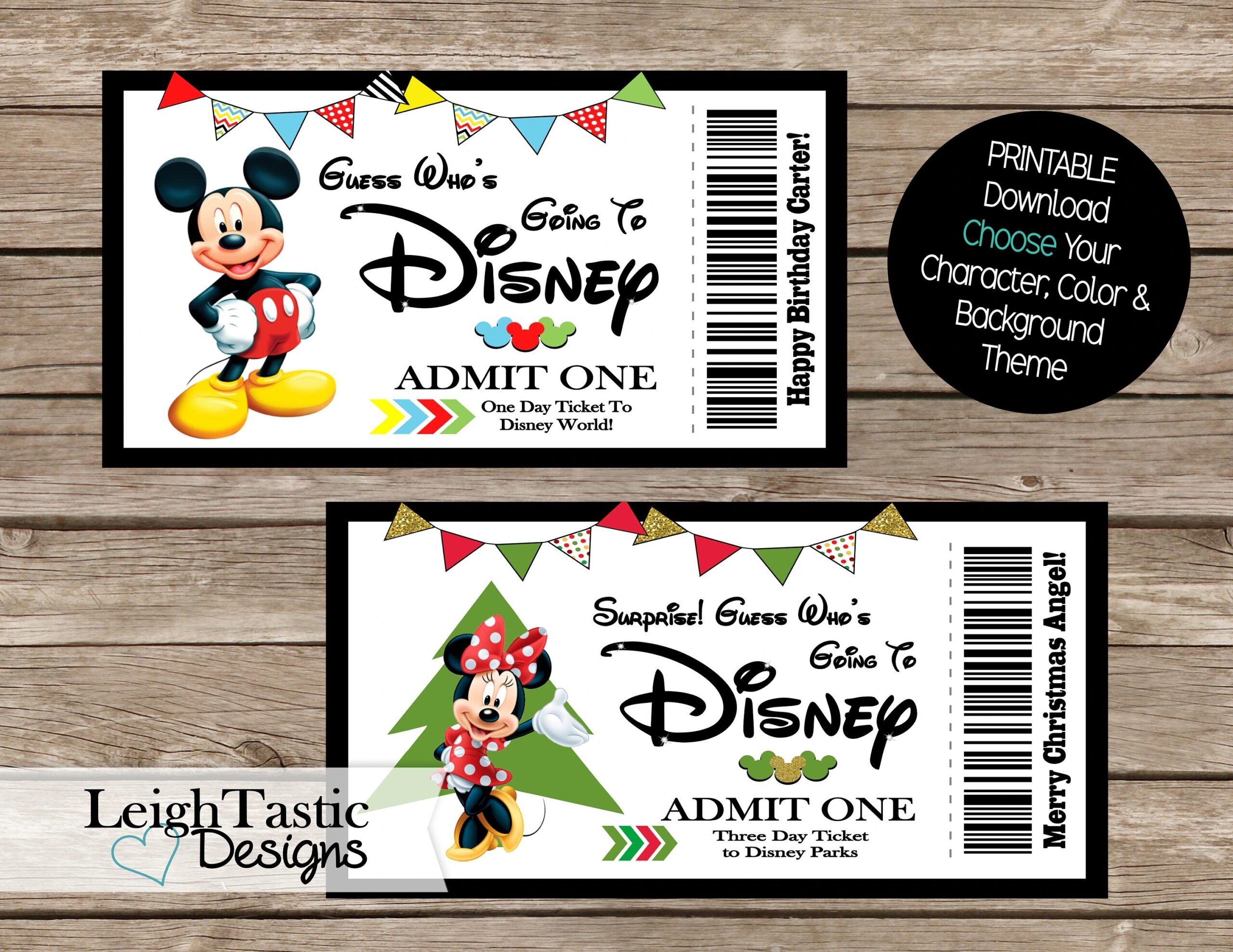Printable Disney Tickets Printable Party Favors